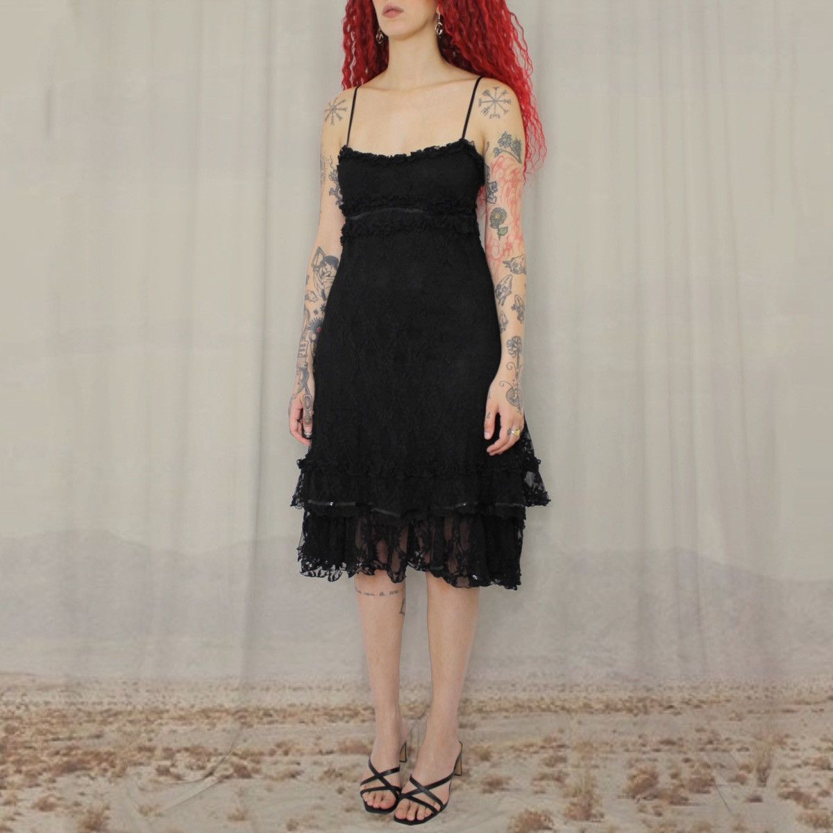 Other 🐈‍⬛BLACK LACE MIDI DRESS🐈‍⬛ Size M / US 6-8 / IT 42-44 - 2 Thumbnail