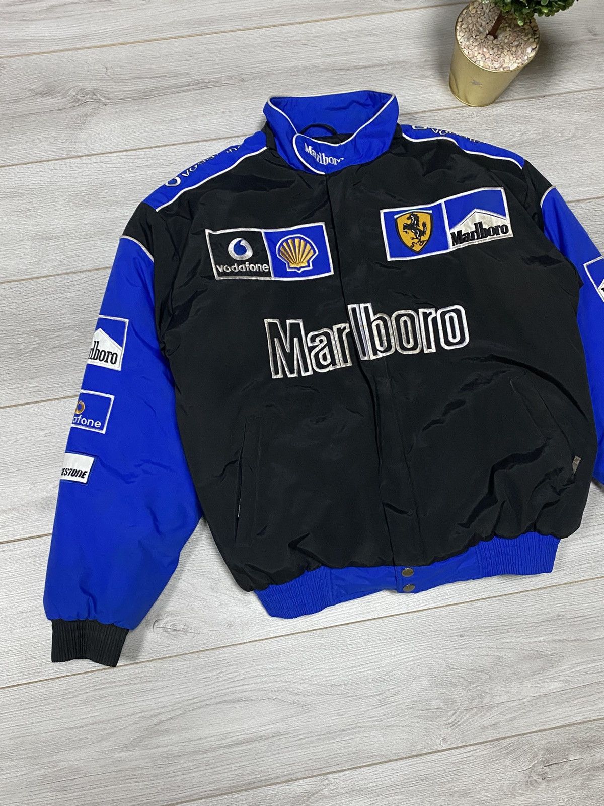 Marlboro Ferrari Marlboro shell Vodafone vintage racing bomber jacket Size US XL / EU 56 / 4 - 5 Thumbnail