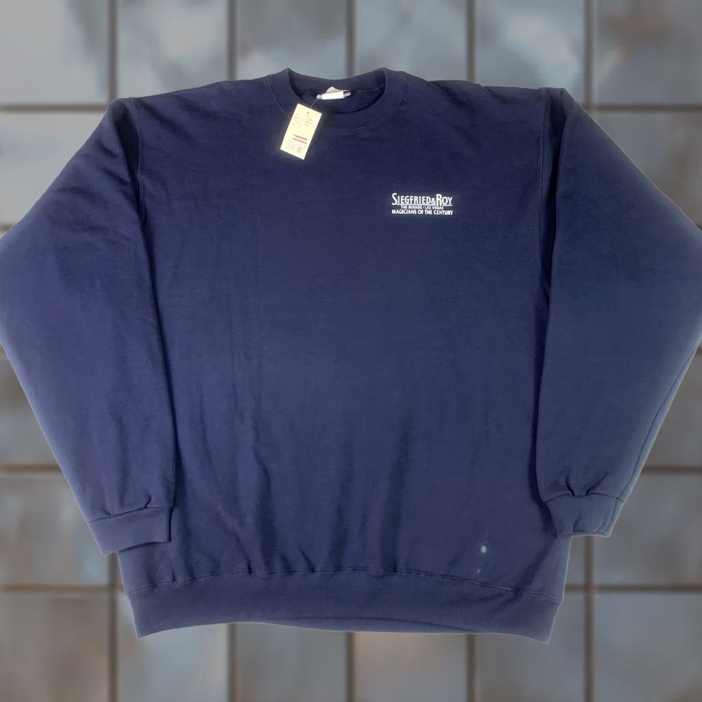Vintage Siegfried & Roy Mirage Las Vegas Mens XL Sweater Blue USA vtg 90s NWT (issue) Size US XL / EU 56 / 4 - 1 Thumbnail