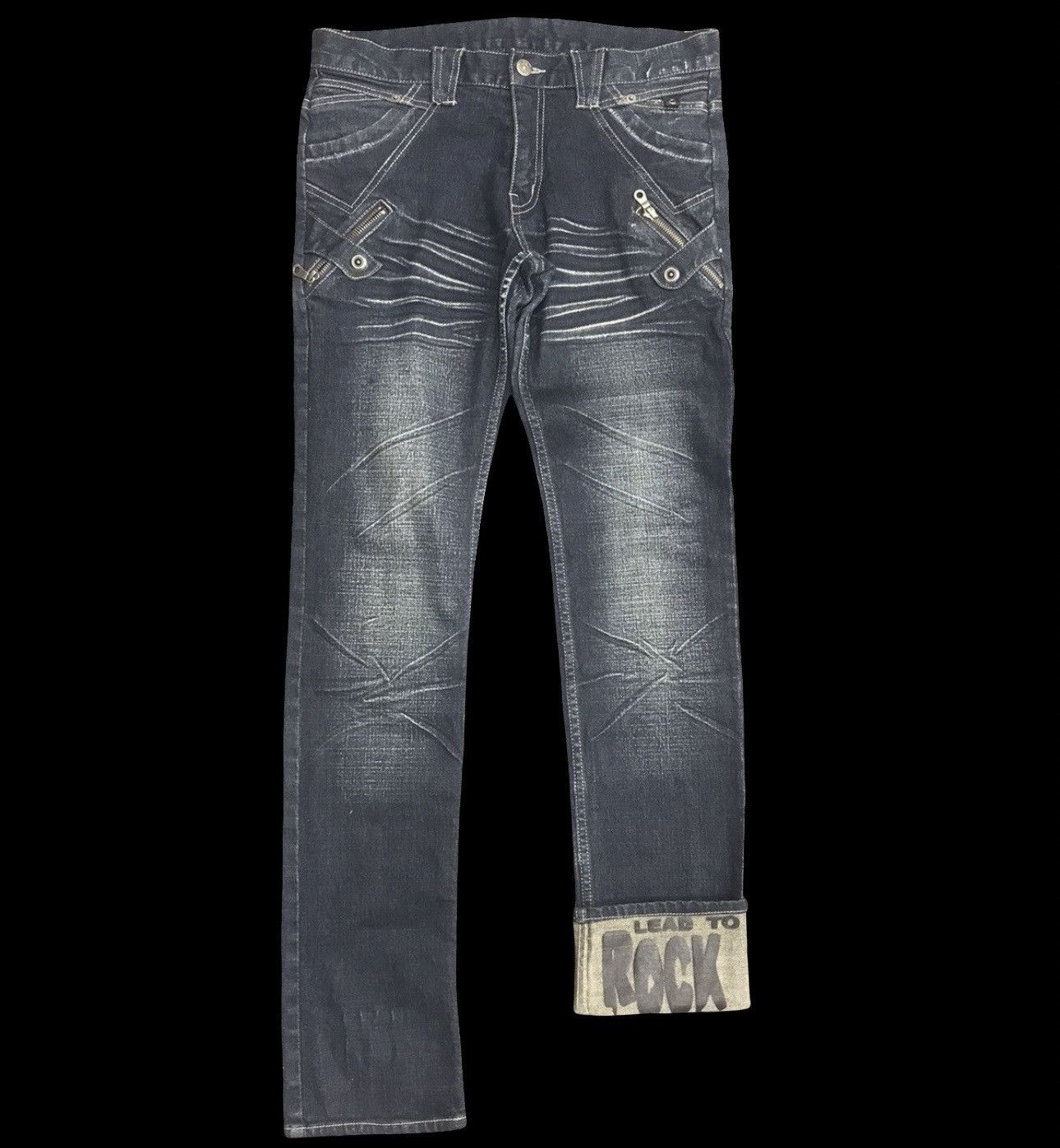PPFM 💥Archival💥PPFM "ALL ROADS LEAD TO ROCK" Skinny Jeans F629 Size US 32 / EU 48 - 1 Thumbnail