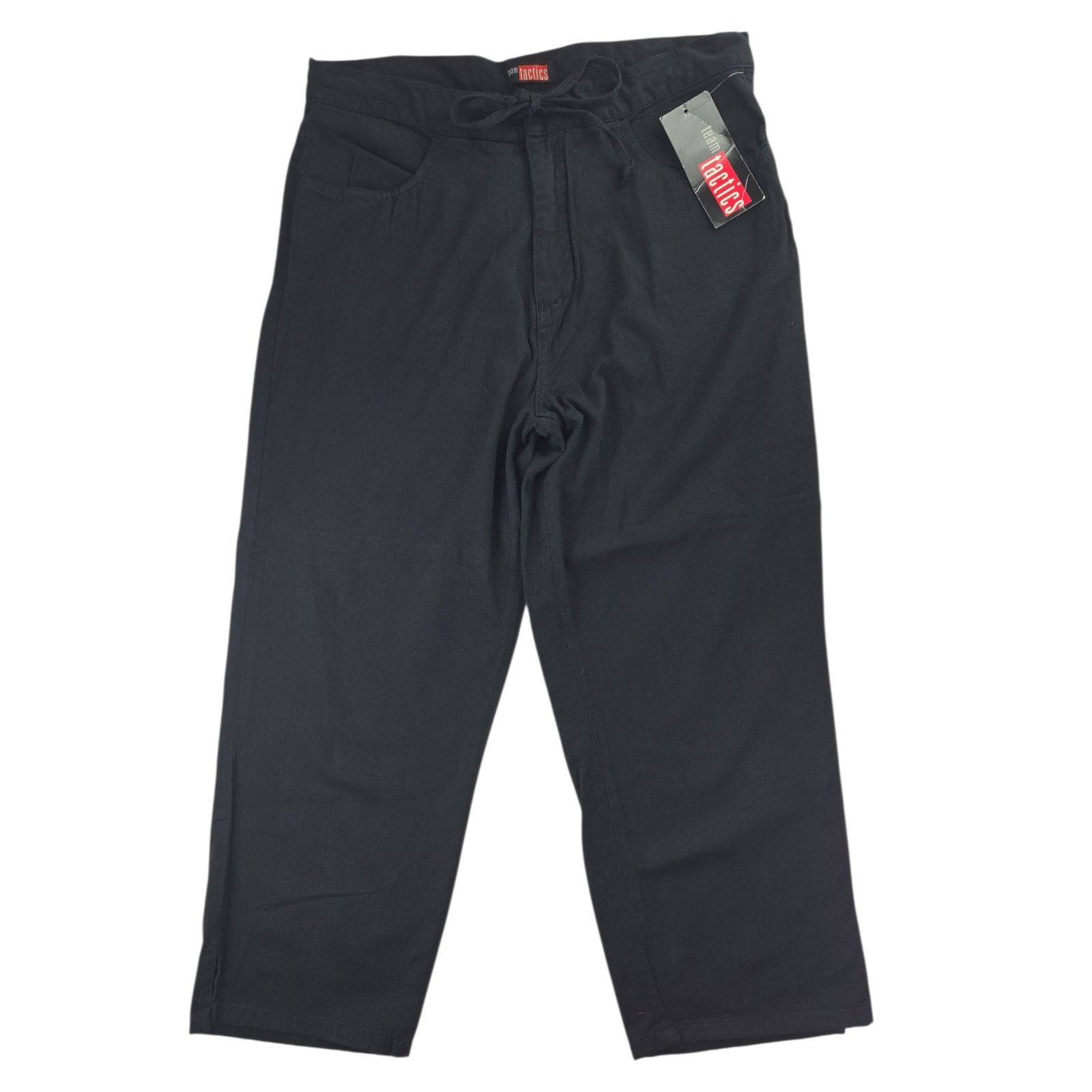 Other Team Tactics | Black Pull-on Pants w/Drawstring | Medium Size 34" / US 12 / IT 48 - 1 Thumbnail