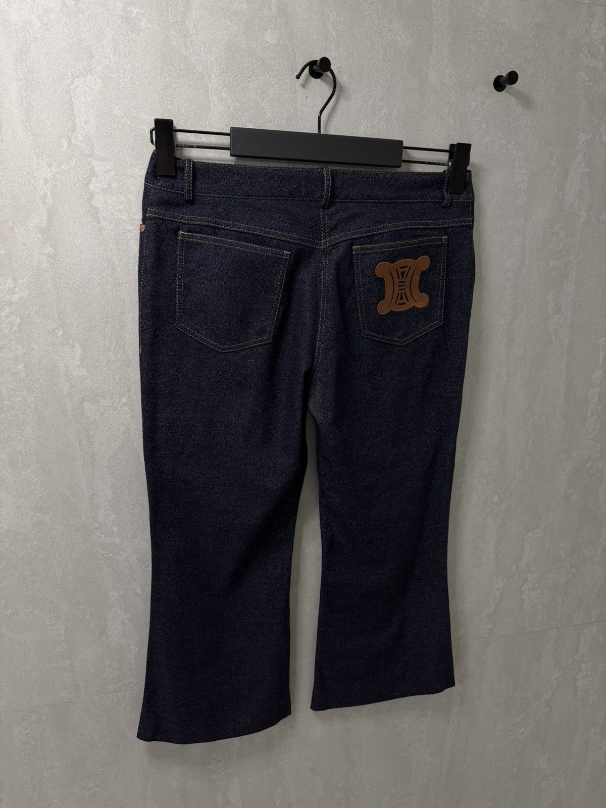 Celine CELINE triomphe Back logo wool flare croped pants vintage Size 28" / US 6 / IT 42 - 5 Thumbnail