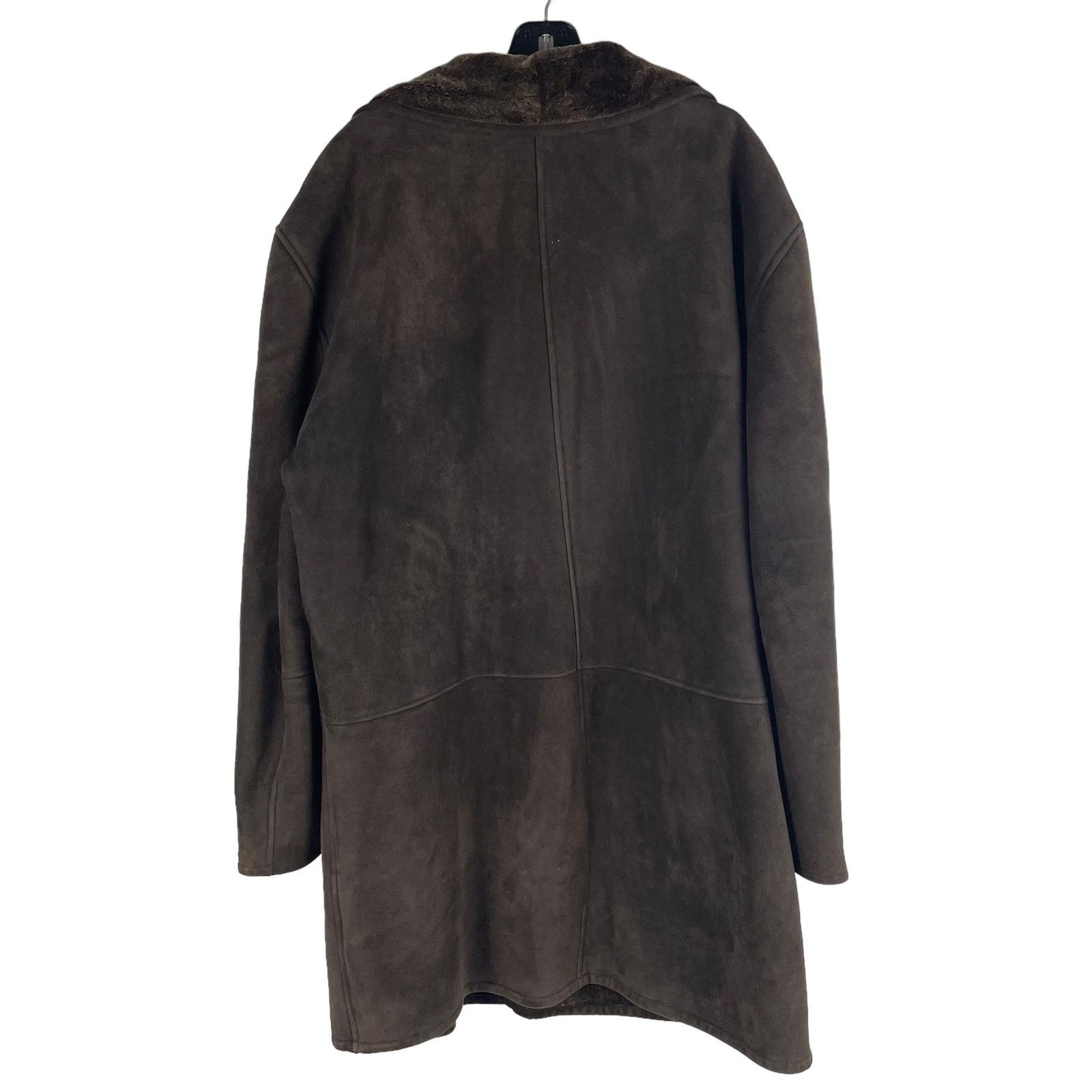 Other Men's Genuine Suede Shearling Long Coat Jacket Brown 3X Size US XXL / EU 58 / 5 - 8 Thumbnail