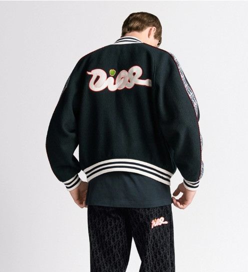 Dior × Kaws o1w1db11025 513J405 Varsity Jacket in Blue Size US L / EU 52-54 / 3 - 5 Thumbnail