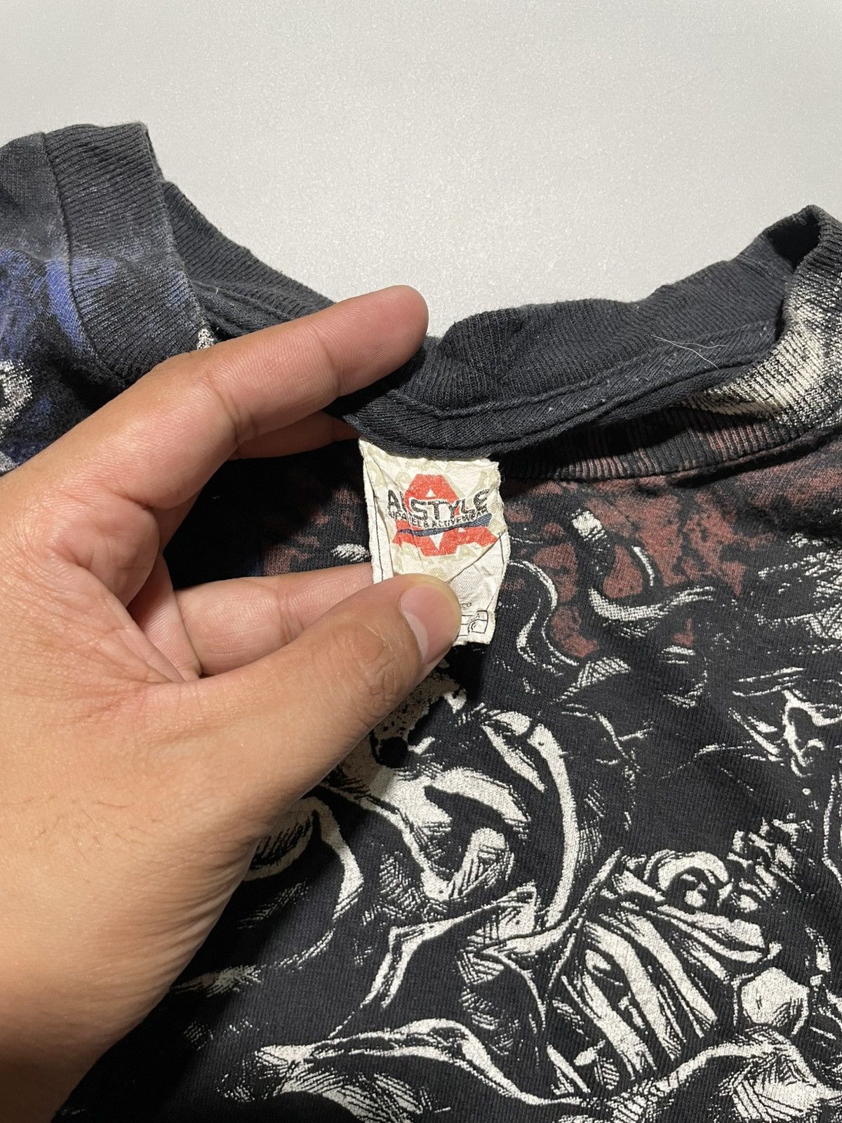 Other Y2k Miami Ink Skeleton Biker Graphic Tee Size US XL / EU 56 / 4 - 6 Thumbnail