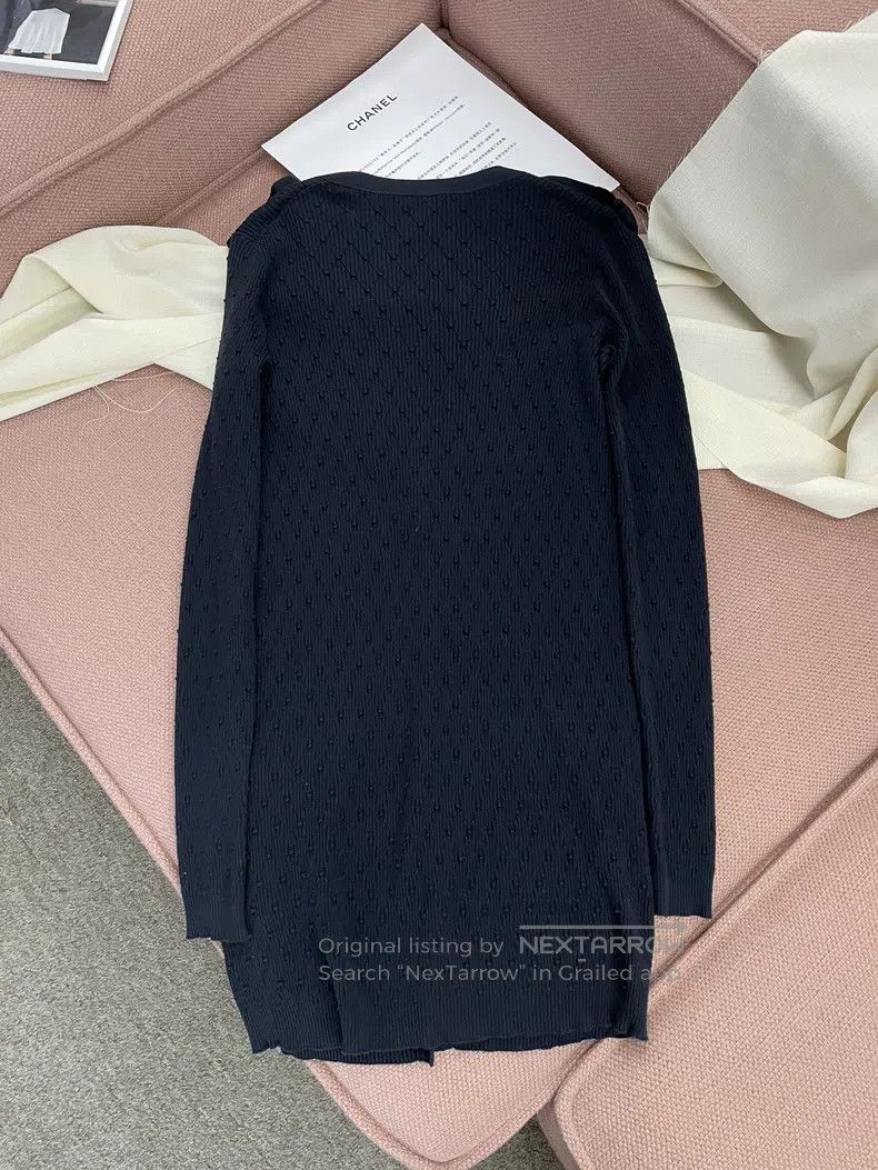 Chanel Chanel Black diamond check knitted double c button long sl Size XS / US 0-2 / IT 36-38 - 4 Thumbnail