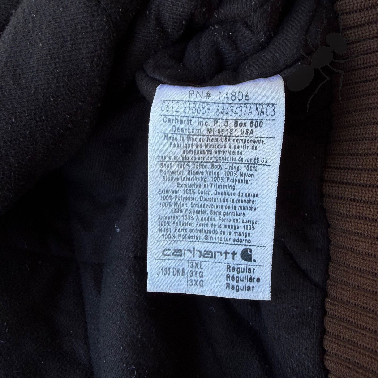 Carhartt × Vintage Carhartt J130 DKB brown hooded work wear jacket Size US XXL / EU 58 / 5 - 7 Thumbnail