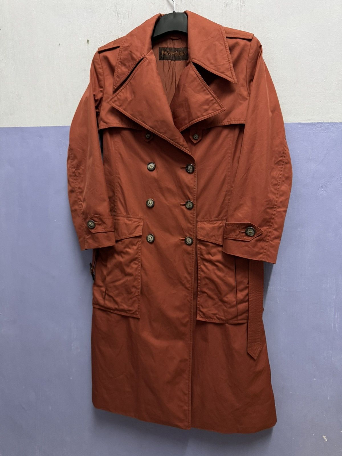 Yves Saint Laurent Yves Saint Laurent Double Breast Trench Coat Size S / US 4 / IT 40 - 6 Thumbnail