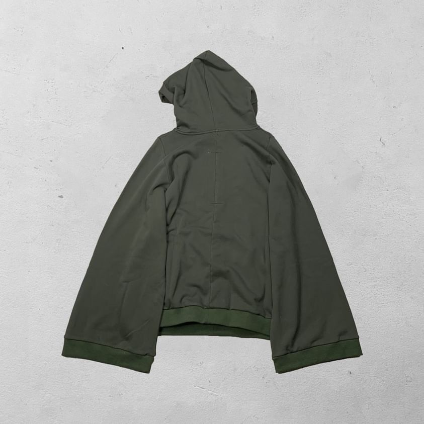 Handmade Rustial Military Green Wide Arm Wizard Hoodie Size US L / EU 52-54 / 3 - 2 Thumbnail