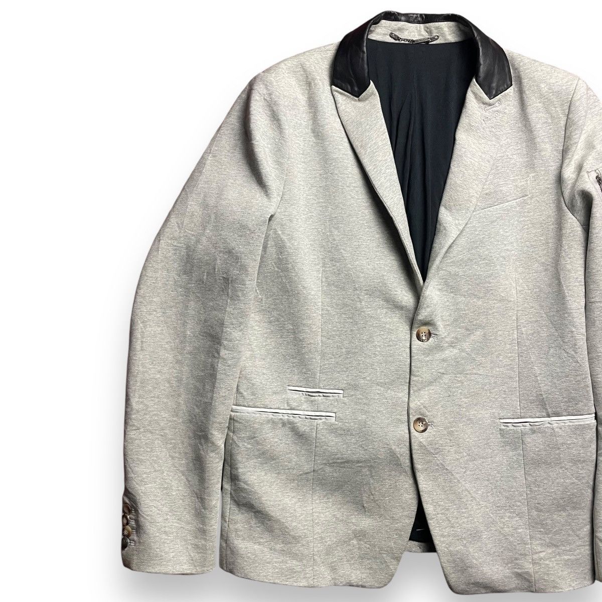 Diesel DIESEL COTTON + LEATHER BLAZER JACKET Size US XL / EU 56 / 4 - 5 Thumbnail