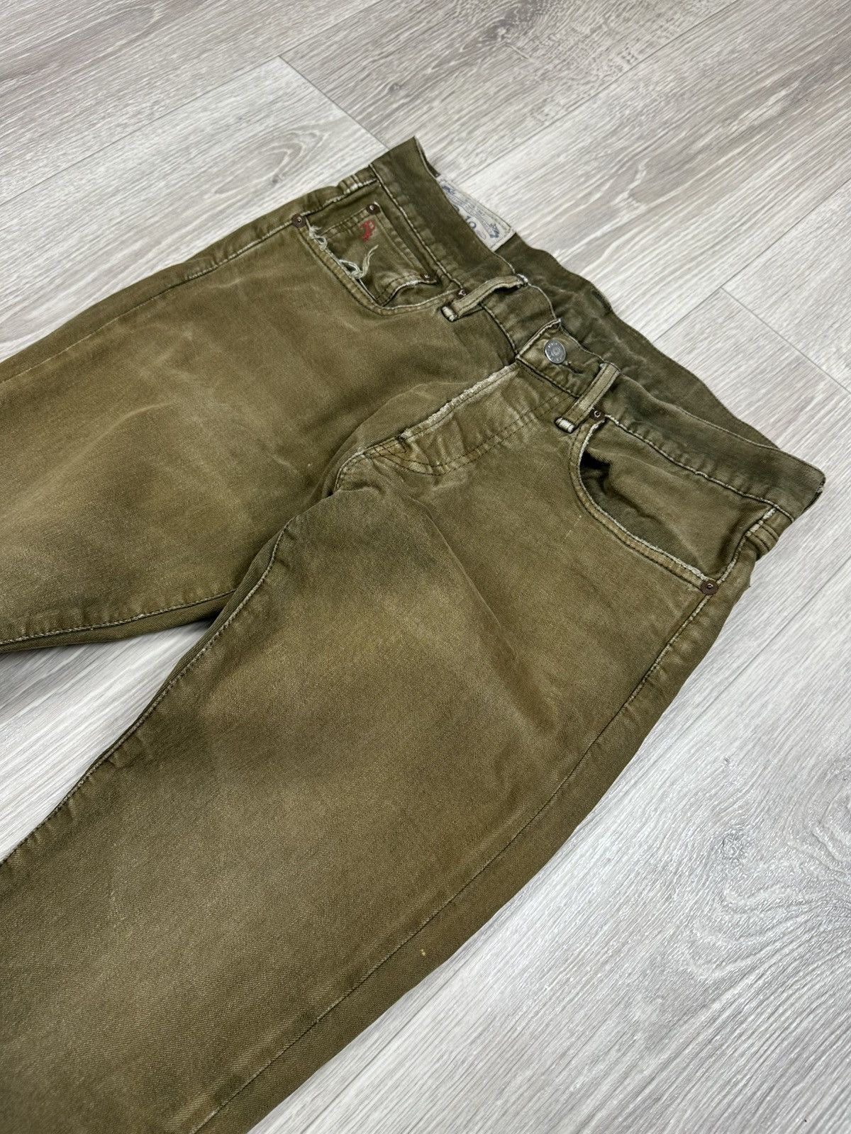 Polo Ralph Lauren × Vintage Vintage Polo Ralph Lauren Sullivan Slim Denim Olive Jeans Size US 30 / EU 46 - 2 Thumbnail