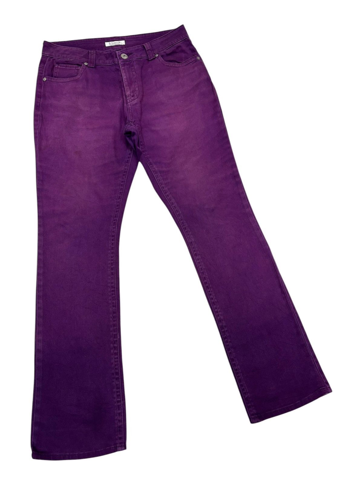 If Six Was Nine Vintage J-Honey Purple Flared Jeans Size US 31 - 3 Thumbnail