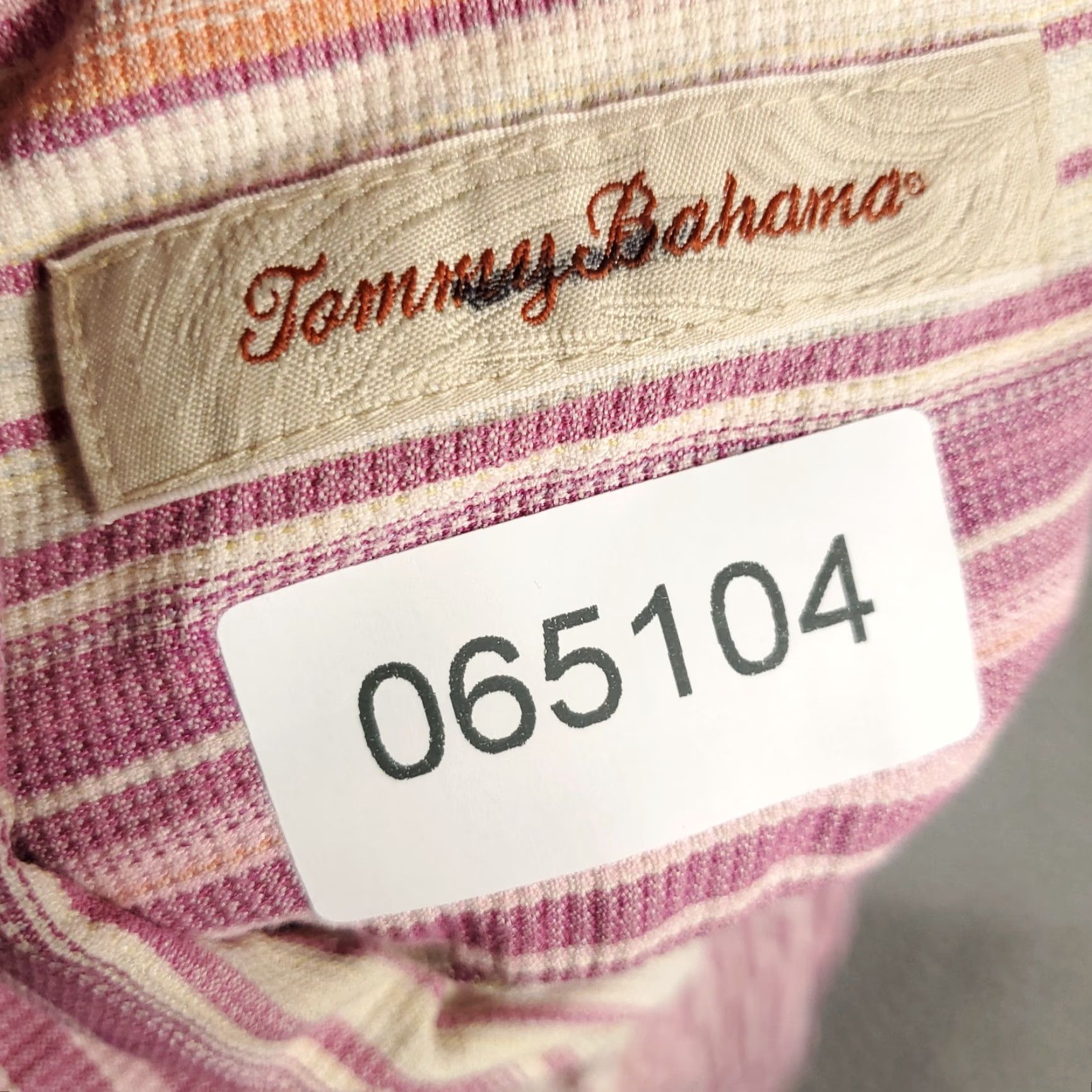 Tommy Bahama Tommy Bahama Shirt Mens Medium Purple Striped Silk Hawaiian Button Up Shirt Size US M / EU 48-50 / 2 - 7 Thumbnail