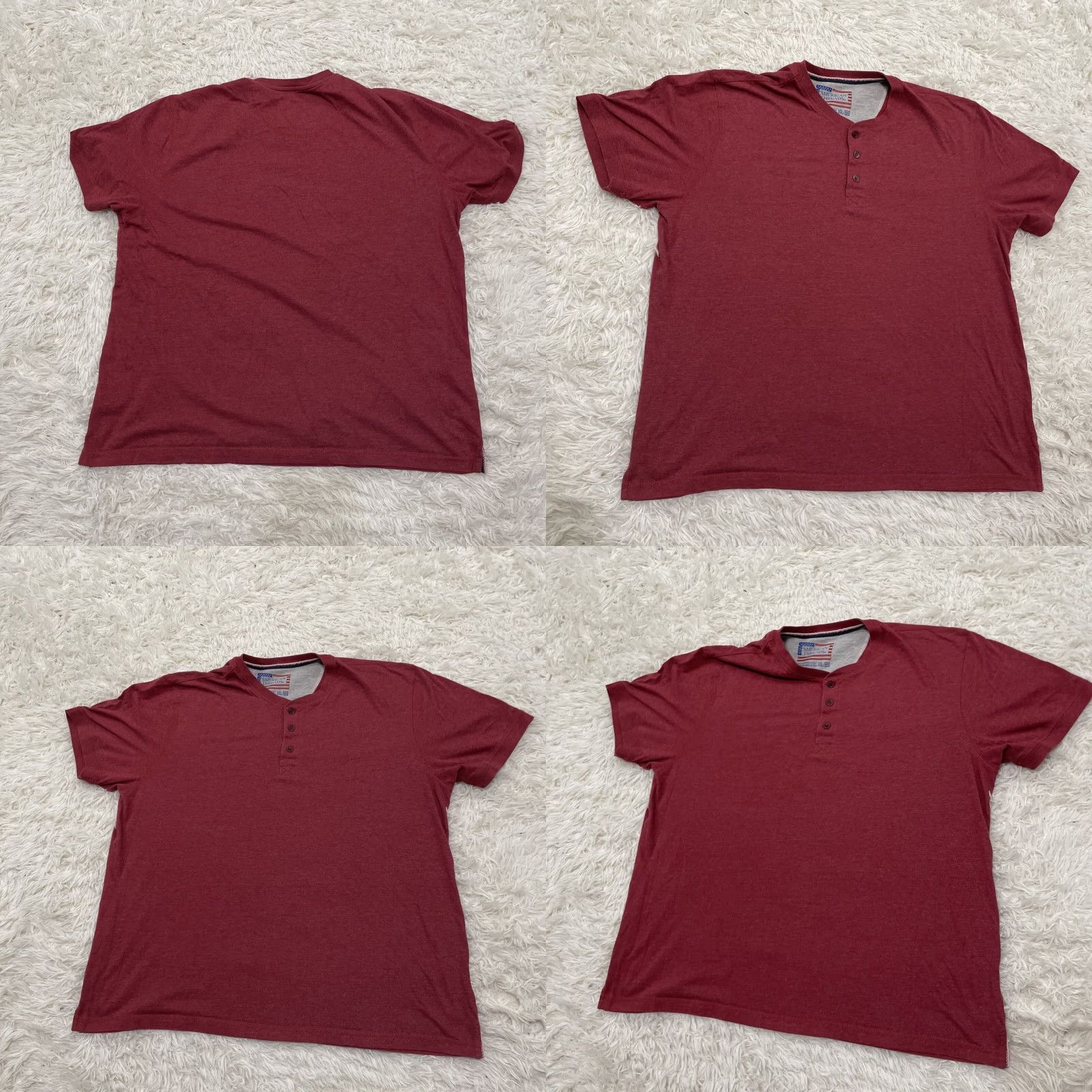 Vintage VINTAGE American Threads Henley Shirt Men 2XL Short Sleeve Red Pink 90s Grunge Streetwear T-Shirt Mens Size US XXL / EU 58 / 5 - 9 Thumbnail