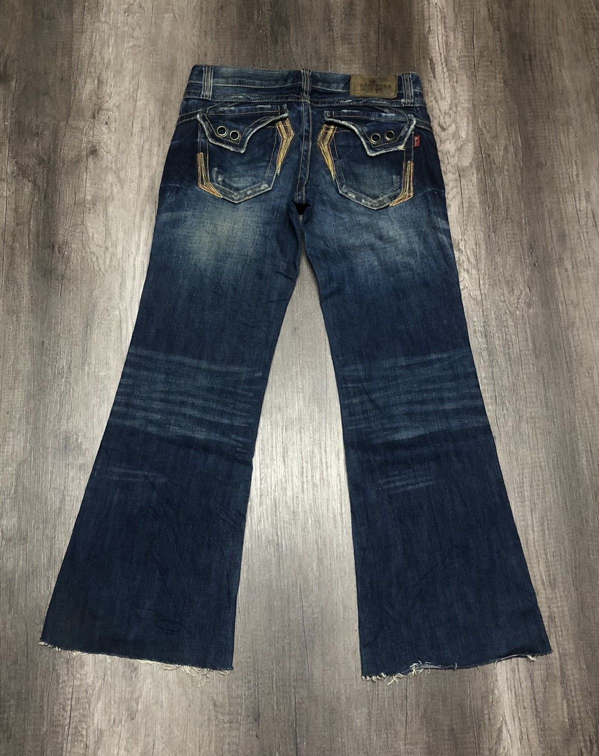 Hysteric Glamour × Japanese Brand WILD JEANS MARAXIA FLARE DISTRESSED DENIM Size 30" / US 8 / IT 44 - 3 Thumbnail