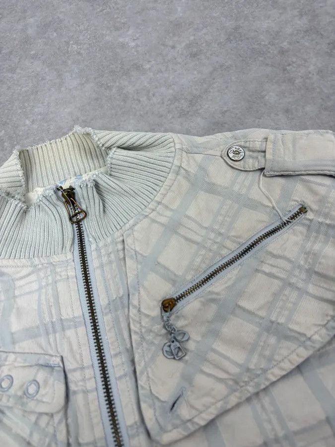 Diesel Diesel White Plaid Zip Jacket Size US M / EU 48-50 / 2 - 4 Thumbnail