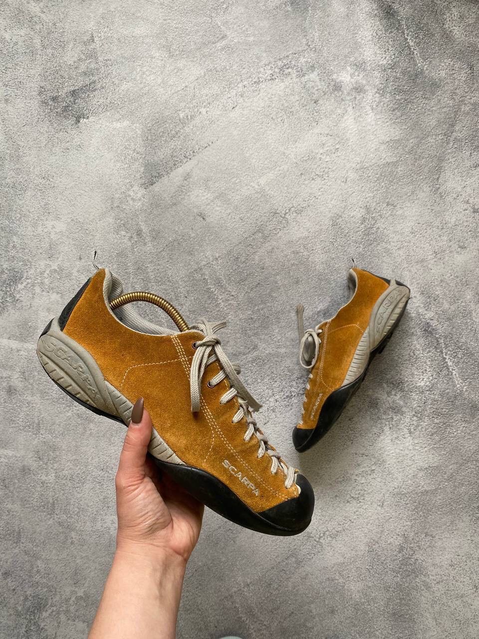 Japanese Brand Scarpa gorpcore distressed sneakers diesel like | Grailed