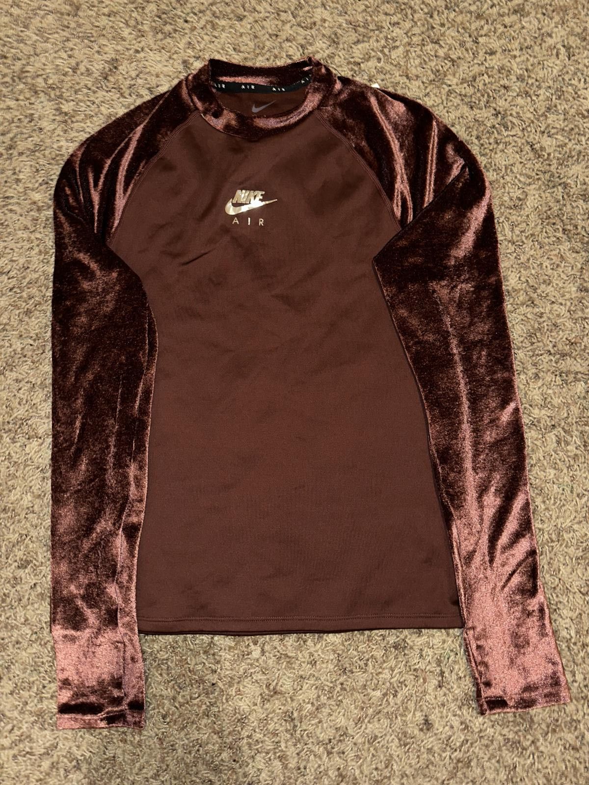 Nike Nike Women’s Air Midlayer Long Sleeve Brown Top Sample Size S / US 4 / IT 40 - 1 Thumbnail