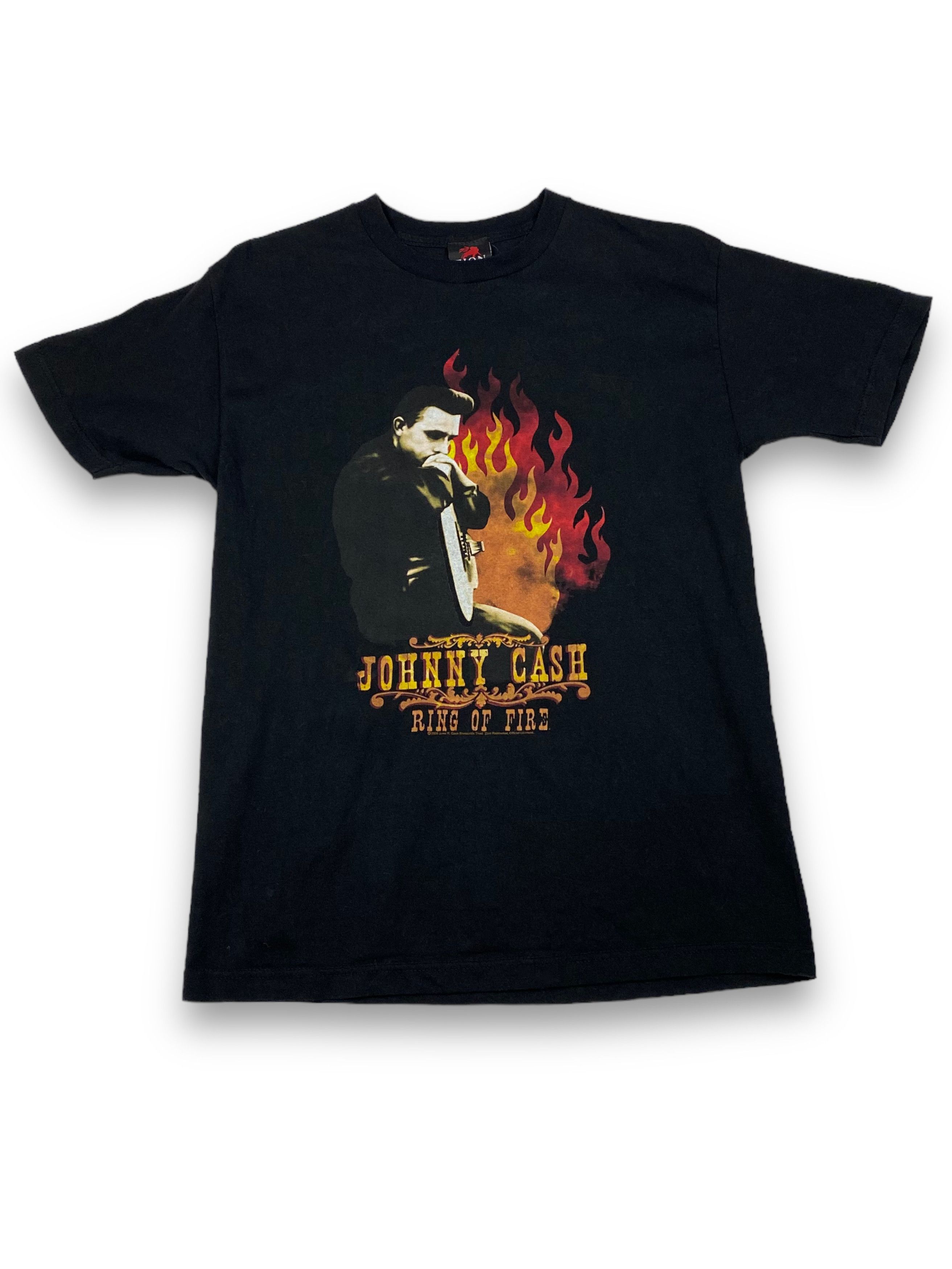 Band Tees 2006 Vintage JOHNY CASH Big Logo Black T-Shirt M719 Size US M / EU 48-50 / 2 - 1 Thumbnail