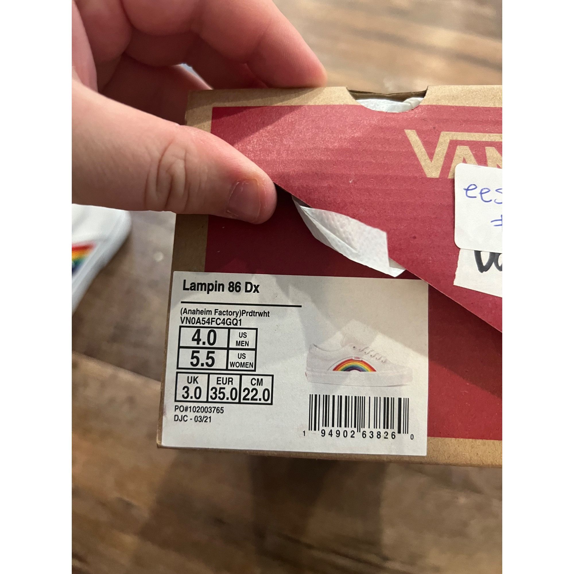 Vans Vans Lampin 86 DX Anaheim Factory Pride White Sz US Mens 4 W Size US 5.5 / IT 35.5 - 6 Thumbnail