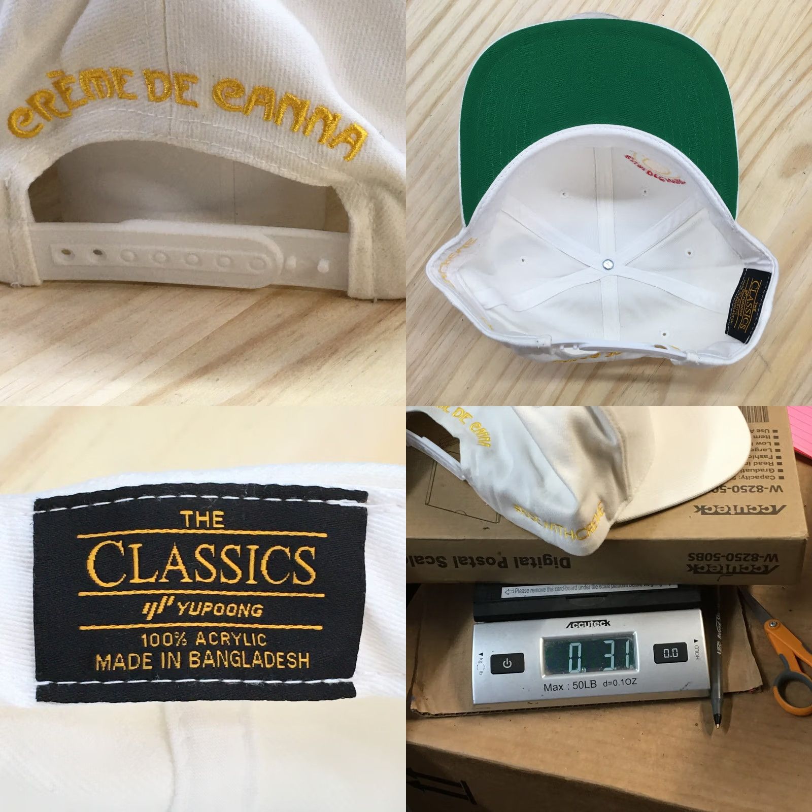 Vintage Yupoong Snapback Mens One Size White Creme De Canna California est 2010 Cap Hat Shipped Quickly Size ONE SIZE - 8 Thumbnail