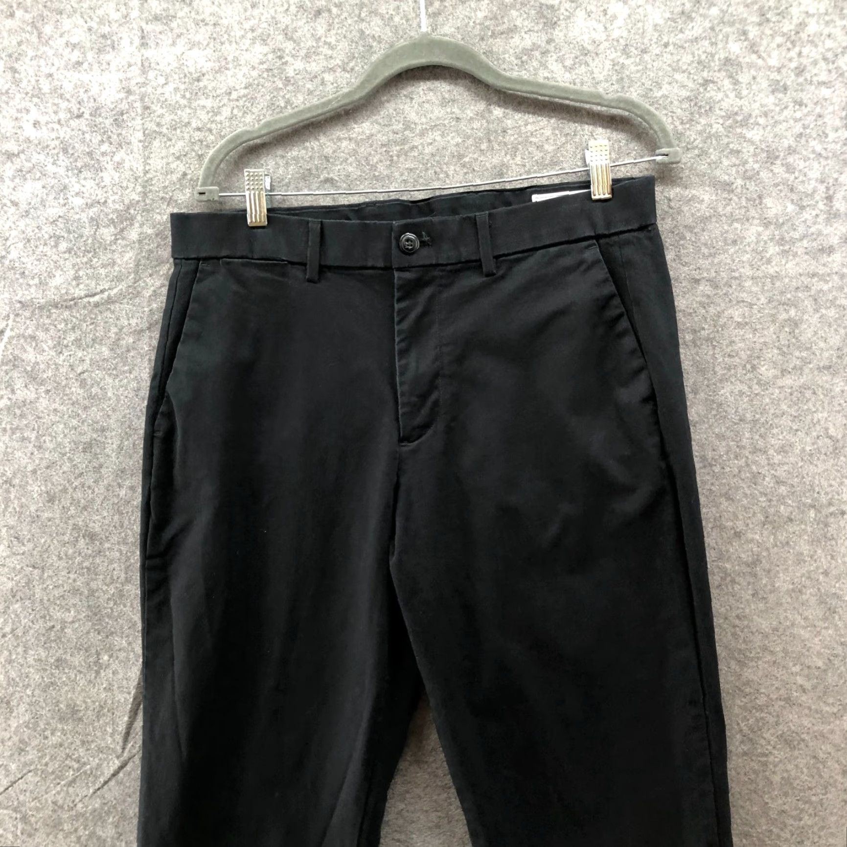 Gap Gap Straight Leg Chino Pants Mens 34x34 Black Stretch Flat Front Size US 34 / EU 50 - 2 Thumbnail