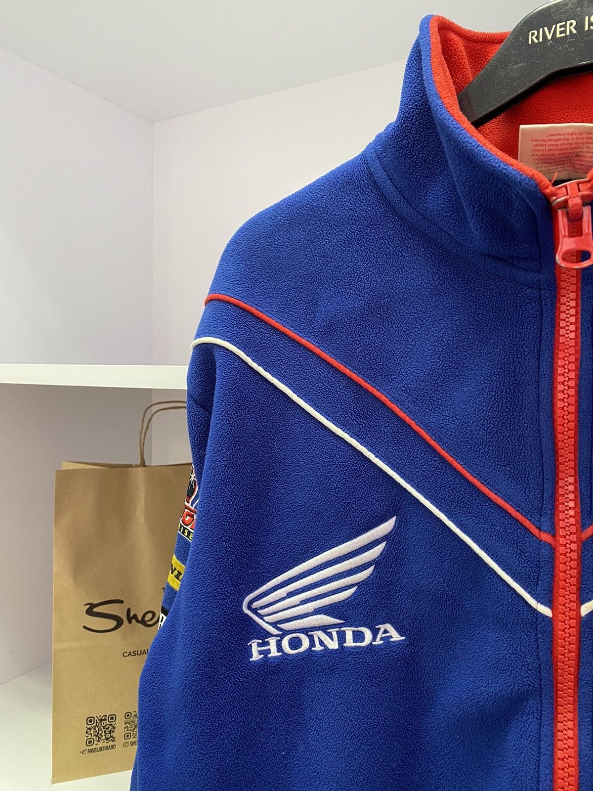 Honda × Vintage Vintage Honda Racing Fleece Jacket Size US M / EU 48-50 / 2 - 6 Thumbnail