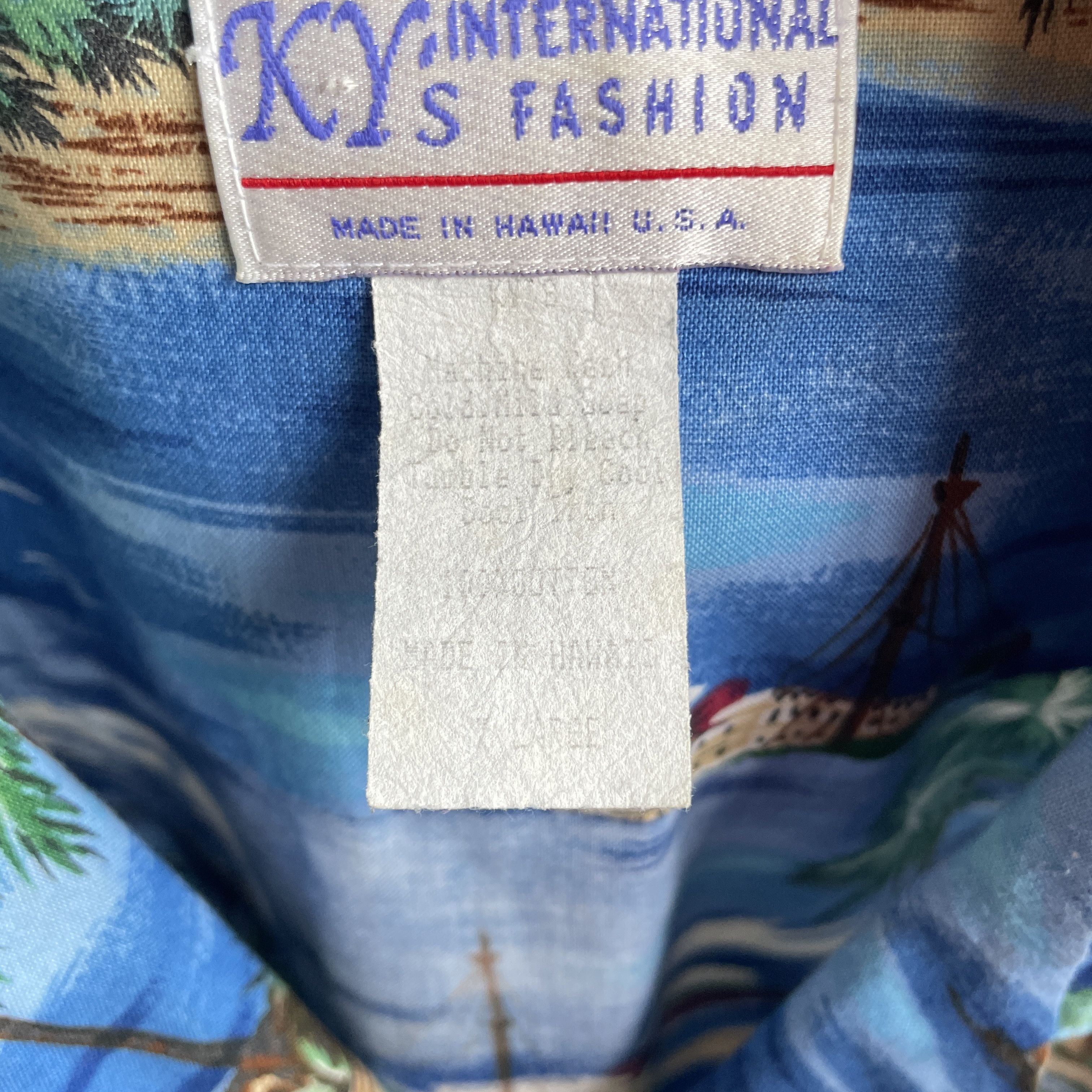 Vintage Ky's International Fashion Vintage 90's USA Hawaiian Shirt Size US XL / EU 56 / 4 - 8 Thumbnail