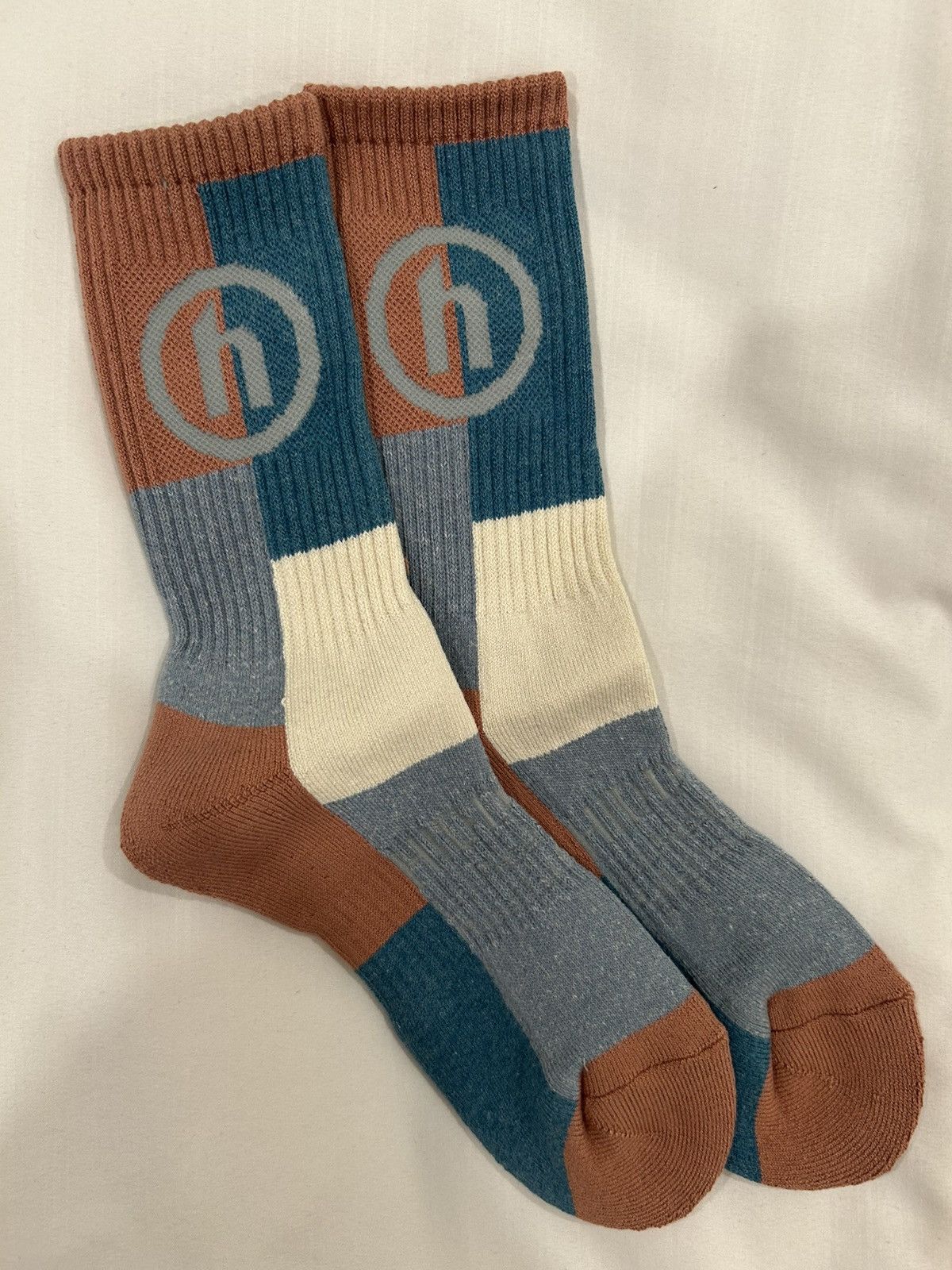 HIDDEN Hidden NY Socks Patchwork Made in Japan Auburn Ocean Natural Size ONE SIZE - 7 Thumbnail