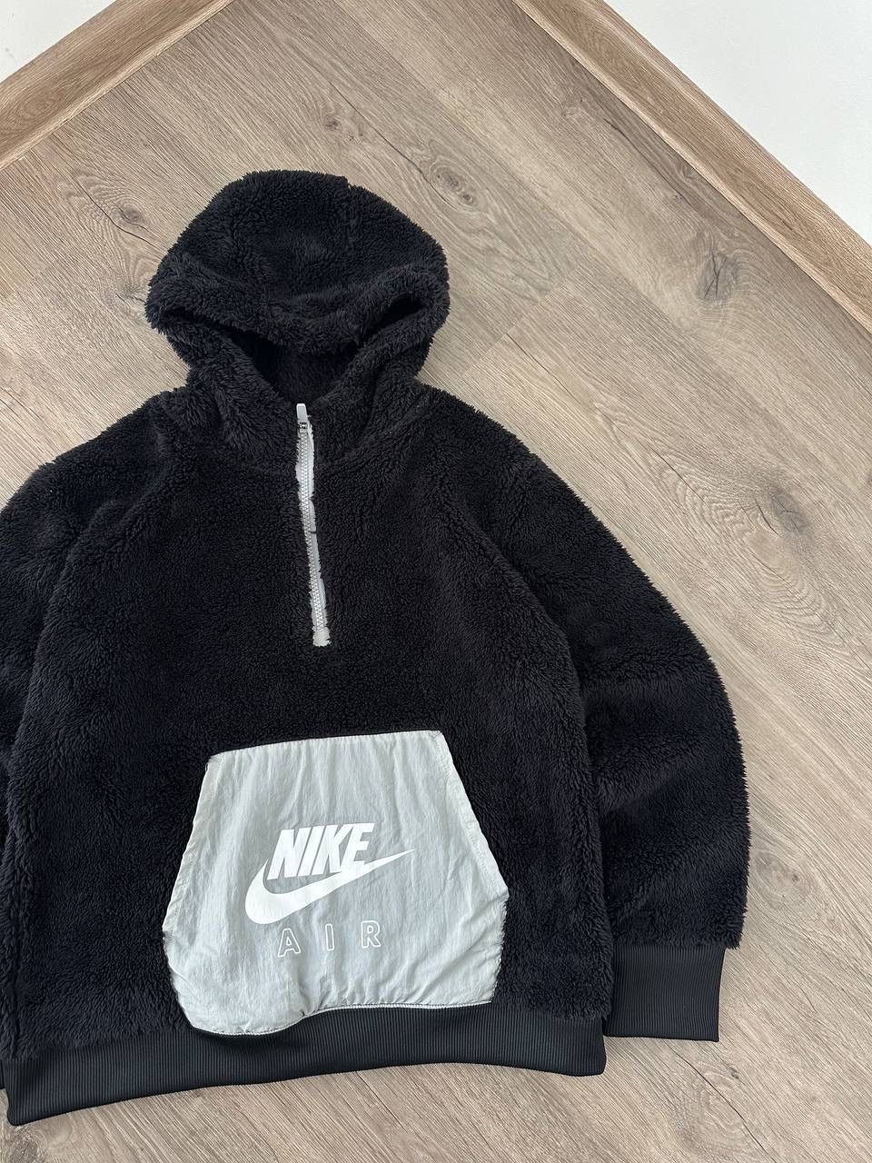 Nike × Nike ACG × Vintage Vintage Nike Sherpa Black Ninja Fleece Hoodie Size M / US 6-8 / IT 42-44 - 4 Thumbnail