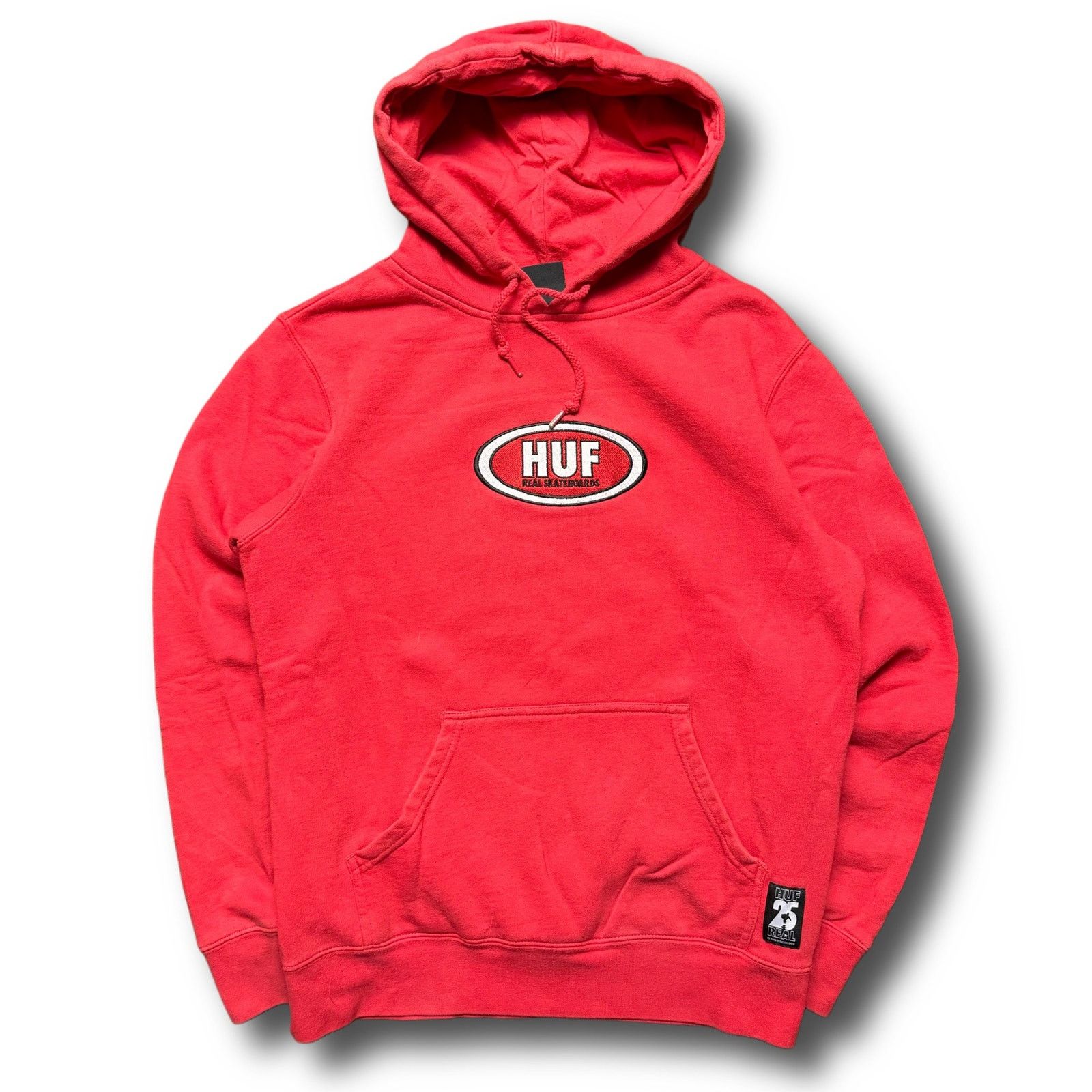 Huf HUF Real Skateboarding Red Black Graphic Red Hoodie Sweater Grailed