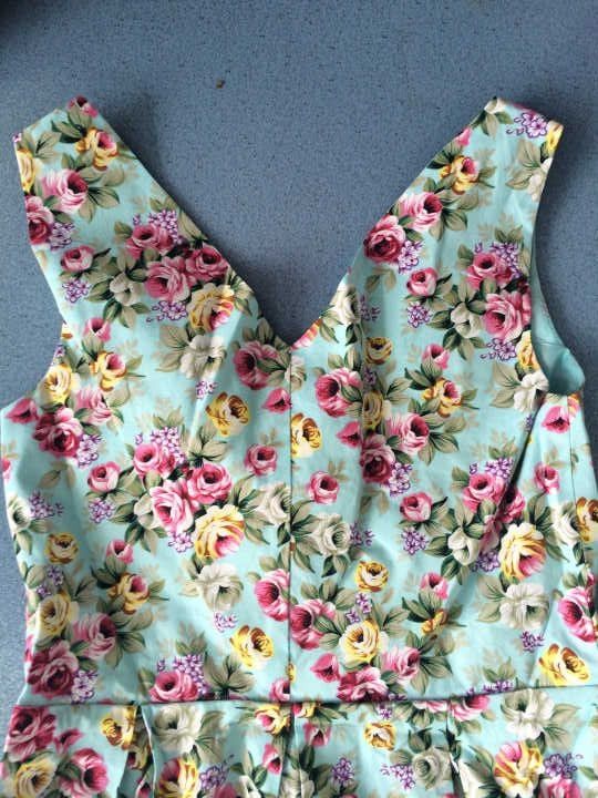 Other Cotton dress floral print sleeveless slim fit retro style Size XL / US 12-14 / IT 48-50 - 2 Thumbnail