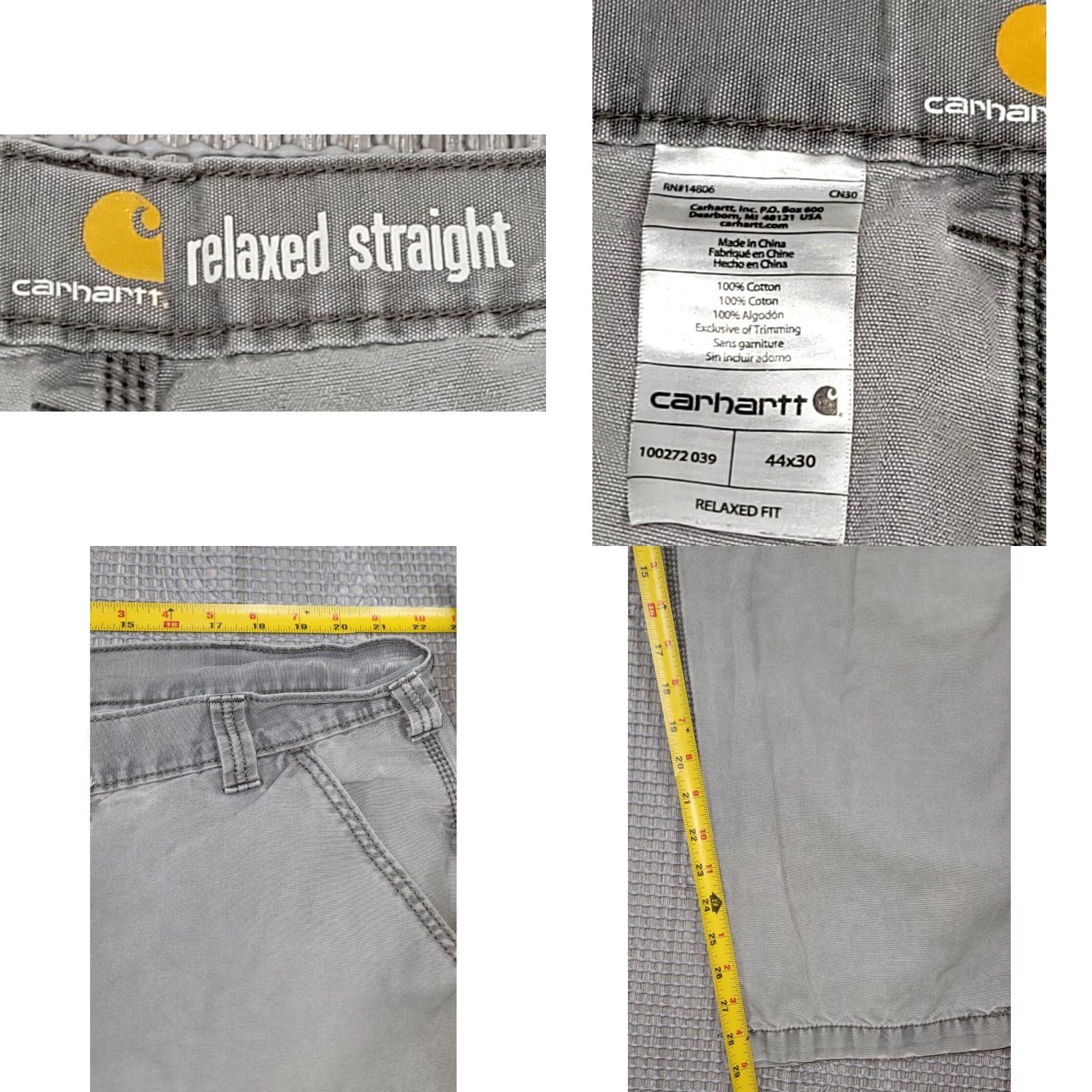 Carhartt Carhartt Relaxed Fit Gray Cargo Pants 44x29 Cargo Pants Mens Gray 90s Workwear Carhartt Cargo Pants Size US 44 / EU 60 - 8 Thumbnail