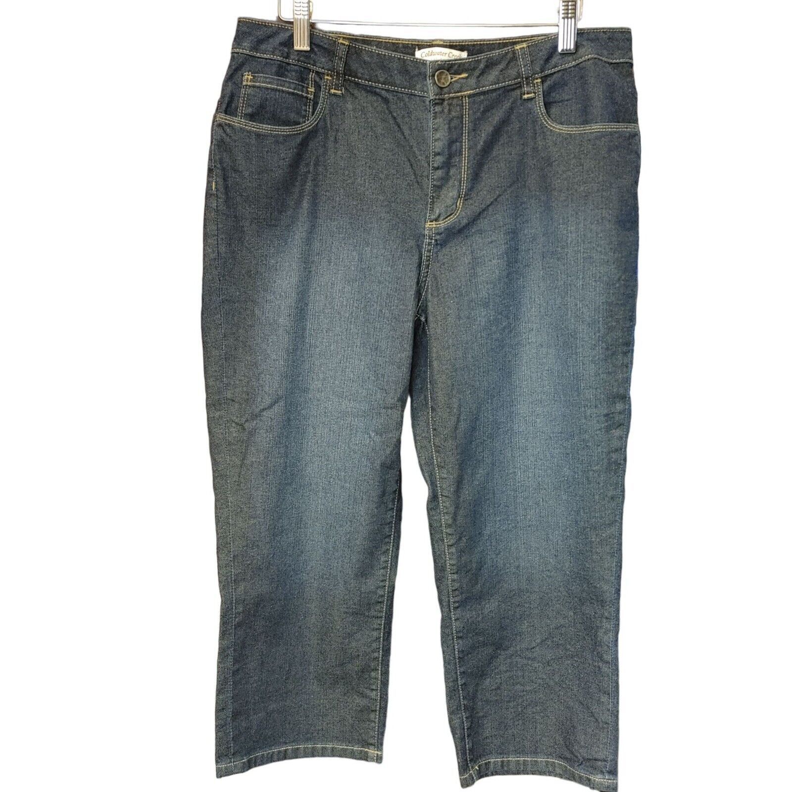 Coldwater Creek Coldwater Creek Natural Fit Women's Medium Wash Jean Capri Size 34" / US 12 / IT 48 - 1 Thumbnail