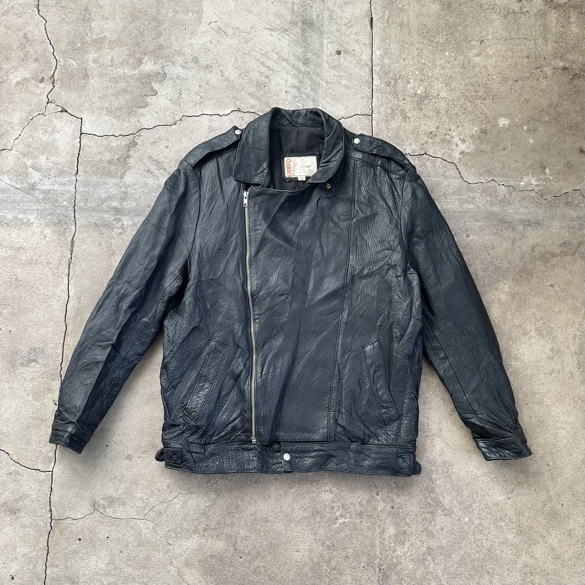Other Vintage Leather moto biker Jacket y2k jacket Size US L / EU 52-54 / 3 - 3 Thumbnail