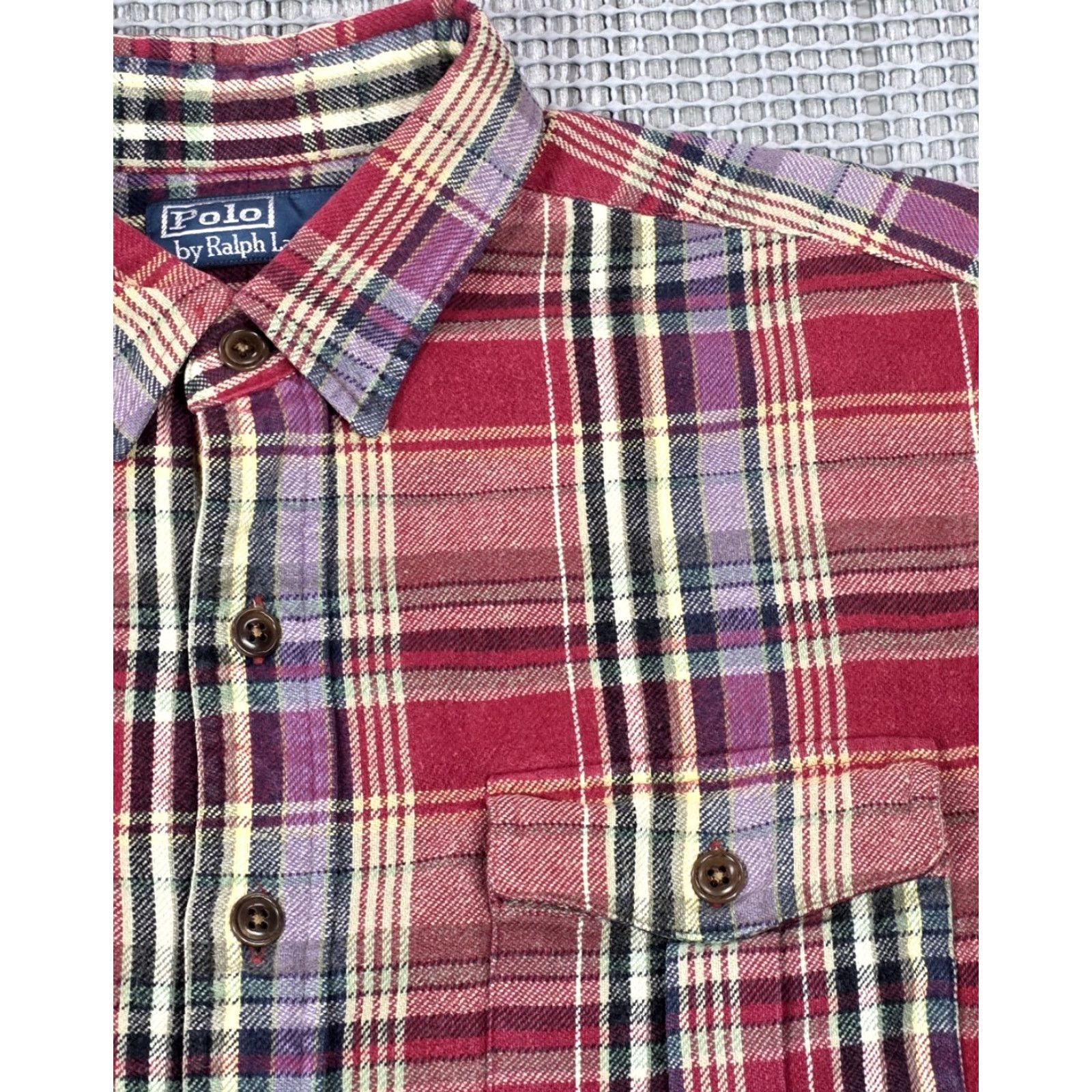 Polo Ralph Lauren Vtg Polo Ralph Lauren Shirt Men L Plaid Button Up Flannel Elbow Patch Hunting Size US L / EU 52-54 / 3 - 4 Thumbnail