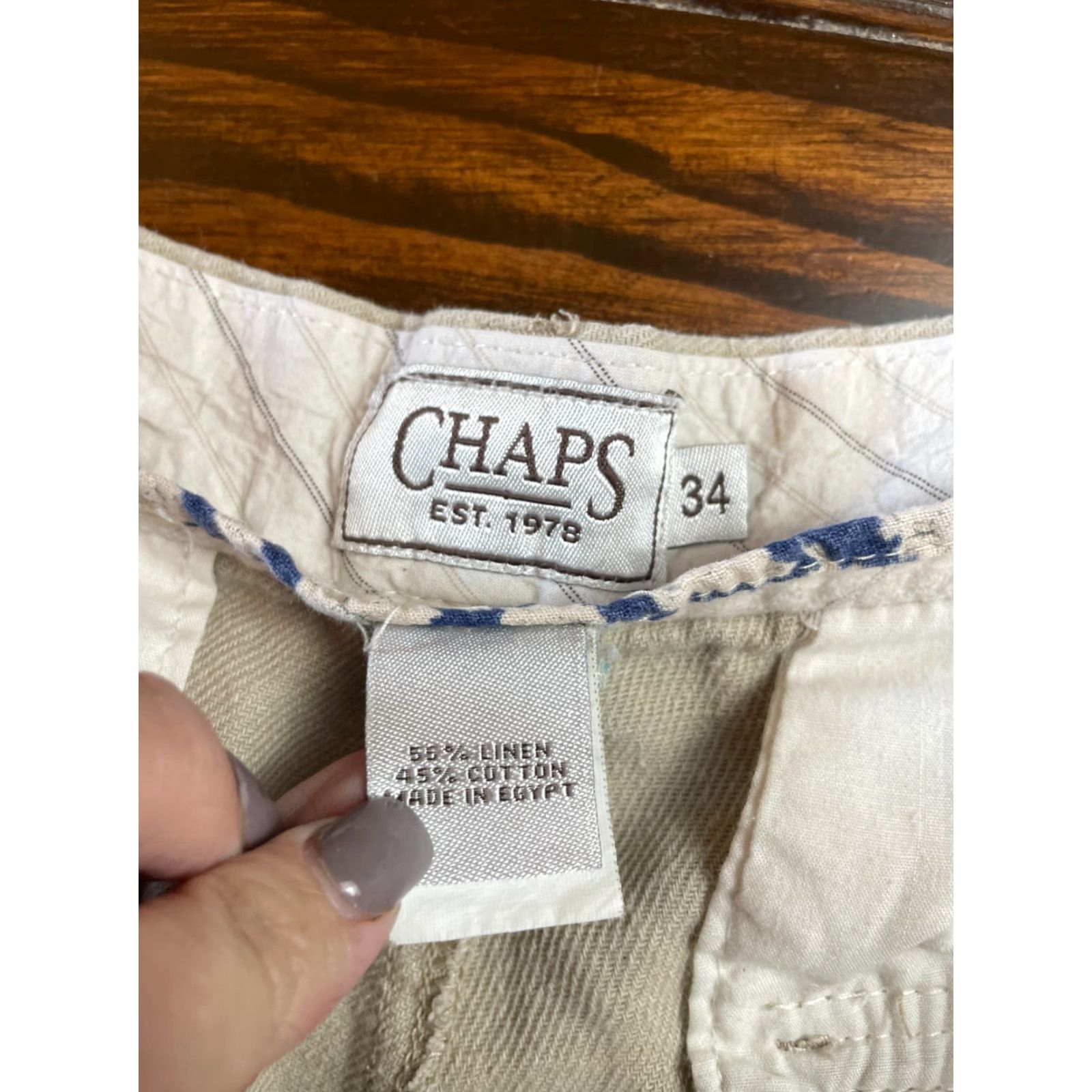 Chaps Chaps Shorts, Men's Size 32, Denim, Black, Pockets, Flat Front, Regular Fit, Casual Size US 32 / EU 48 - 2 Thumbnail