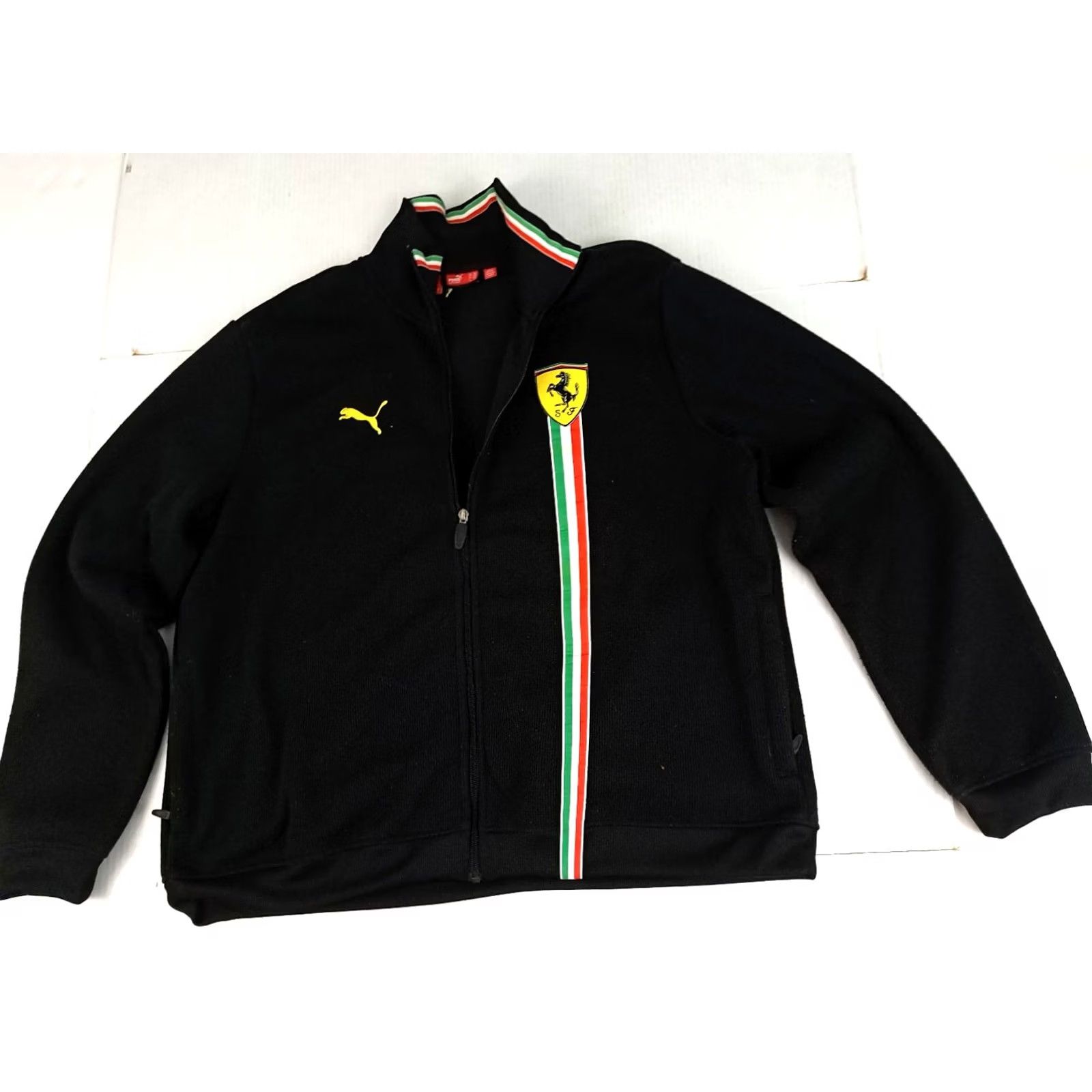 Puma VINTAGE Puma Scuderia Ferrari Racing Track Sweatshirt Jacket 2XL Size US XXL / EU 58 / 5 - 2 Thumbnail