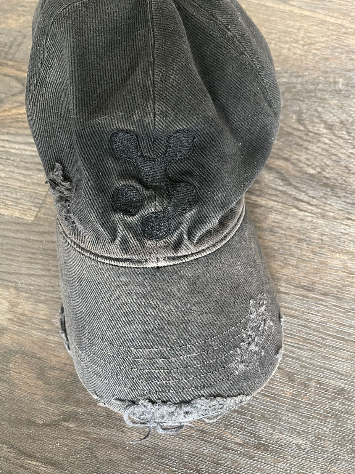 Vuja De Vuja De Kai Destroyed Denim Hat Mudwash Black | Grailed