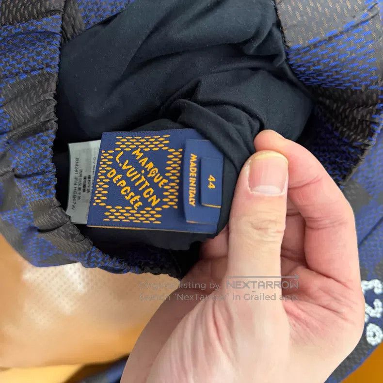 Louis Vuitton Louis Vuitton Blue checkerboard pearl embroidered slogan j Size US S / EU 44-46 / 1 - 6 Thumbnail
