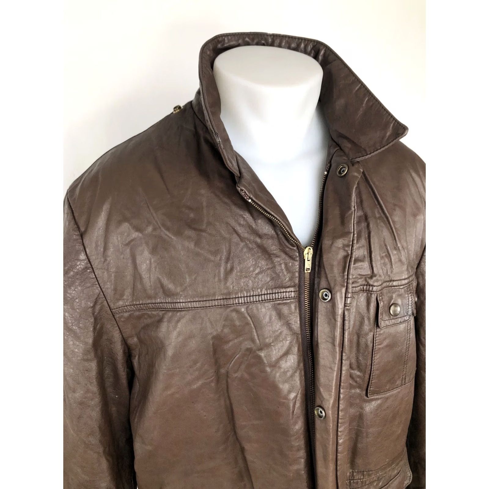 Vintage FIELDMASTER Field Jacket Mens 44R Leather Lined Vintage Brown Chore Farm Jacket Size US S / EU 44-46 / 1 - 3 Thumbnail