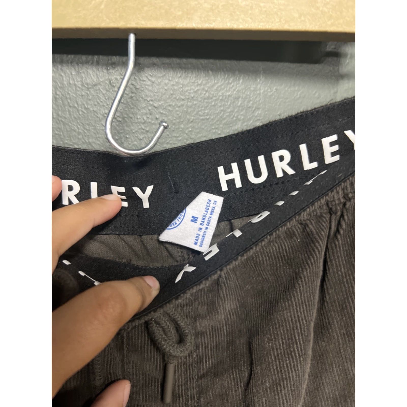 Hurley Hurley Men's Pants Brown Drawstring Stretch Pockets Corduroy Jogger M Inseam 30" Regular Size US 31 - 2 Thumbnail
