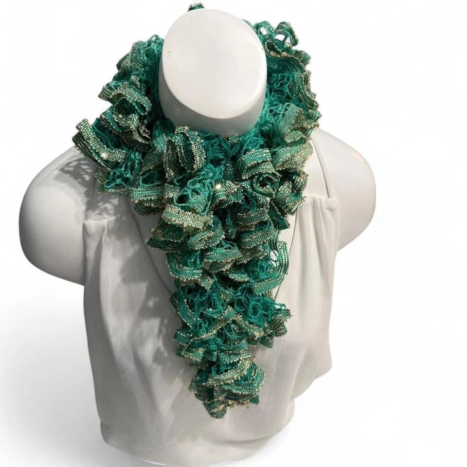 Other Handmade Ruffle Lace Scarf Soft, Lightweight & Flouncy Size ONE SIZE - 5 Thumbnail