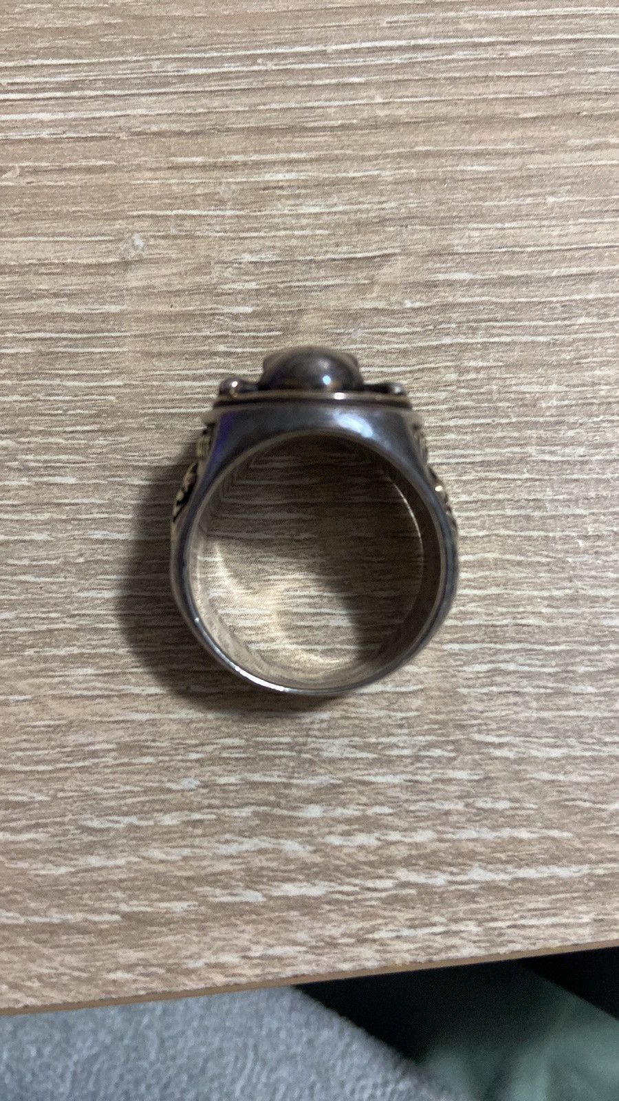 Affliction × Vintage Affliction Skull and Bones Ring .925 Sterling Silver Size ONE SIZE - 5 Thumbnail