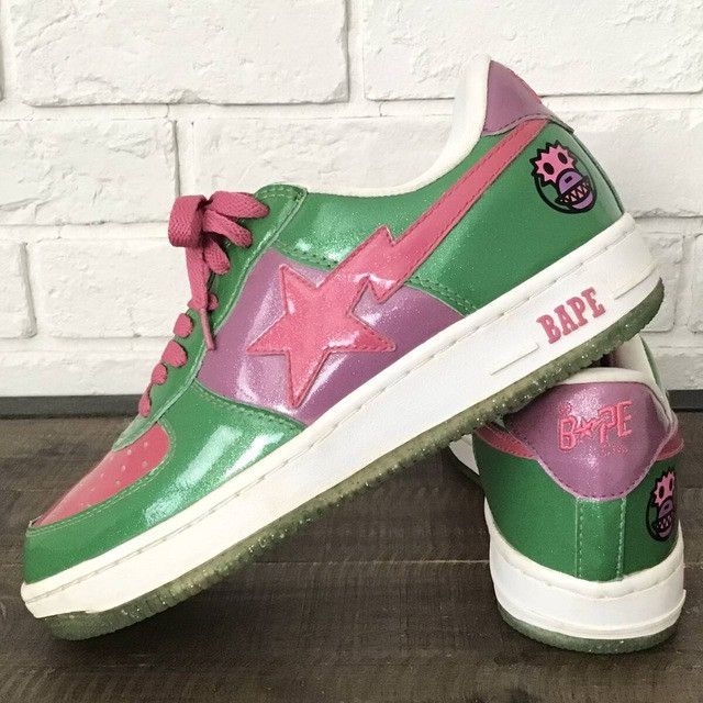 Bape × Nigo Glitter BAPE STA Sneakers a bathing ape NIGO BAPESTA Size US 8 / EU 41 - 1 Thumbnail