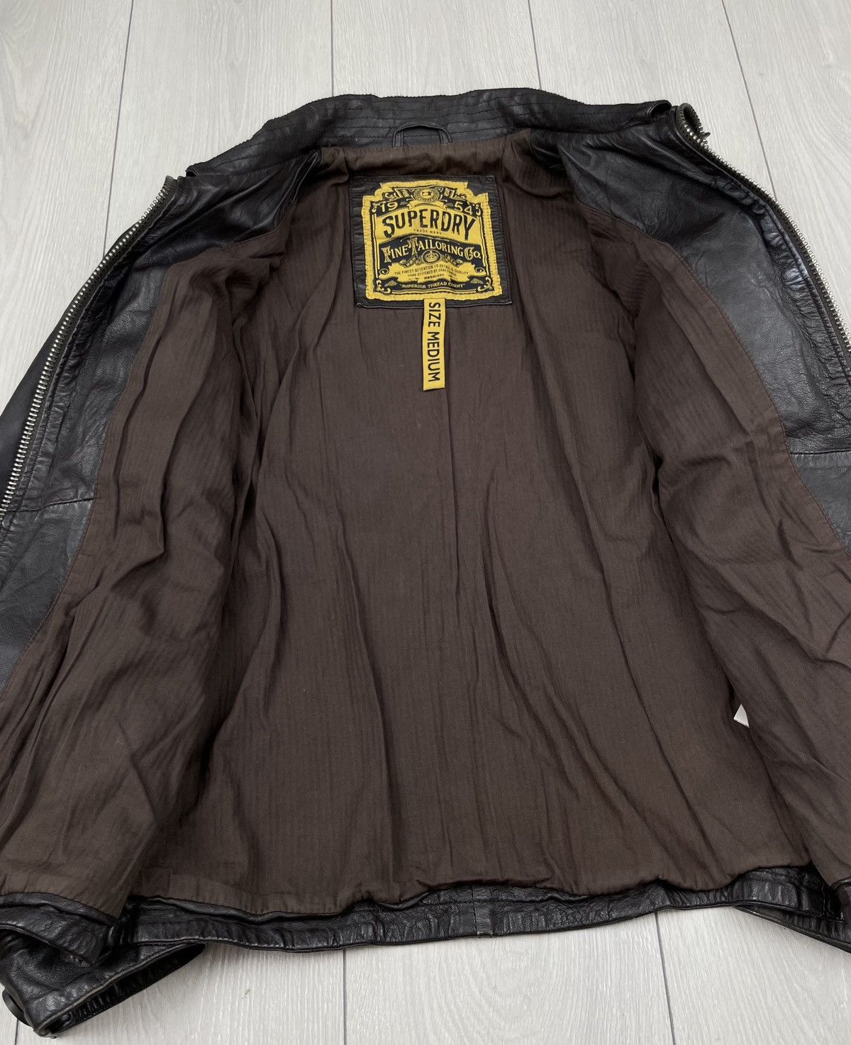 Leather × Superdry SuperDry Leather Black Men’s Jacket Size M Size US M / EU 48-50 / 2 - 4 Thumbnail