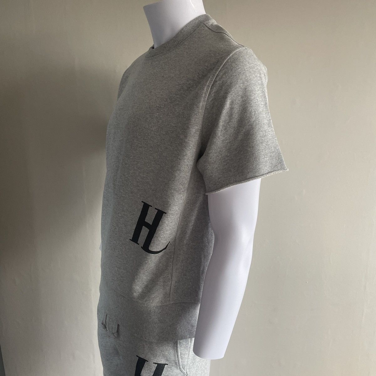 Helmut Lang Helmut Lang Short Sleeve Sweatshirt Grey Top Size US L / EU 52-54 / 3 - 2 Thumbnail