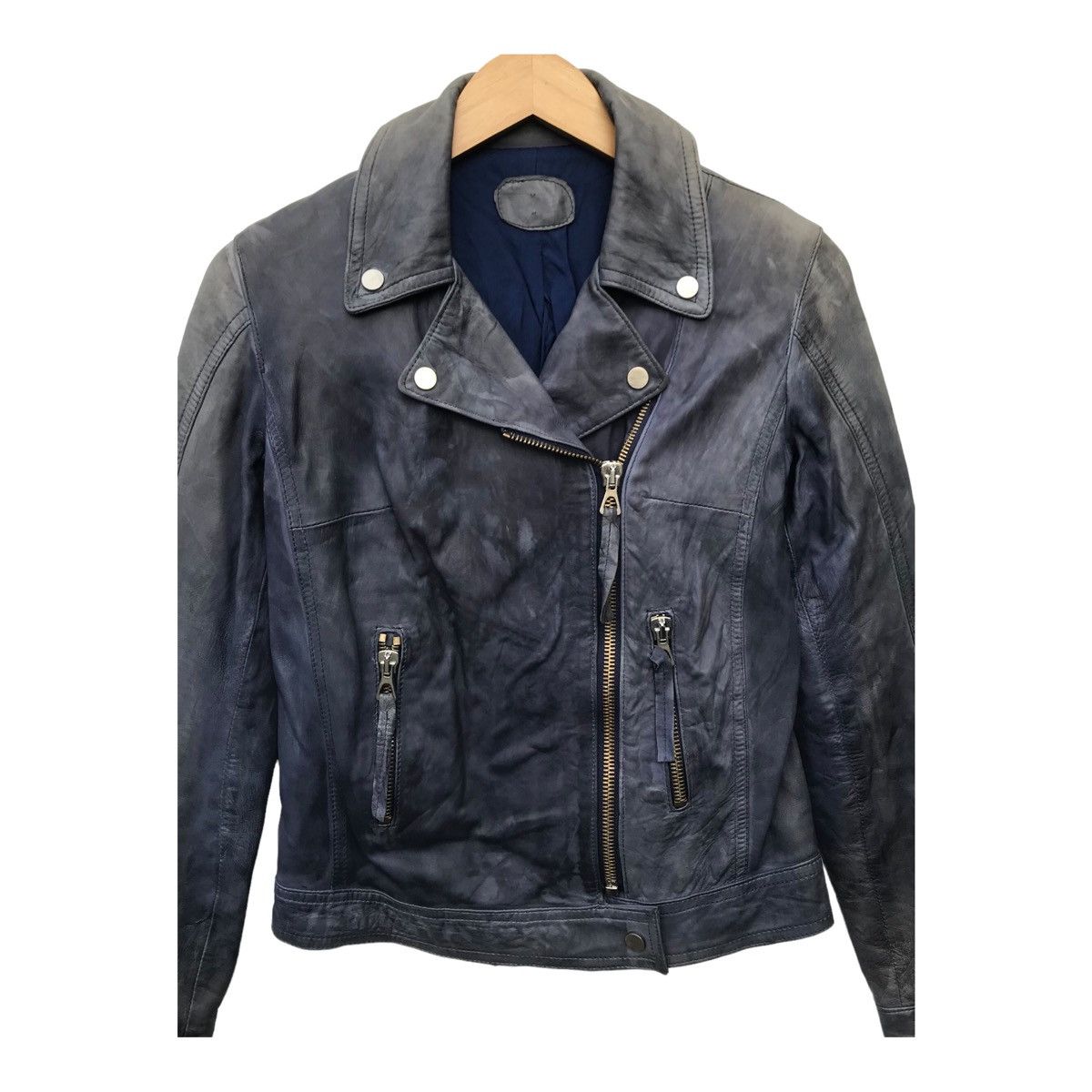 Vera Pelle Vera Pelle Women Double Collar Rockabilly Leather Jacket Size S / US 4 / IT 40 - 7 Thumbnail