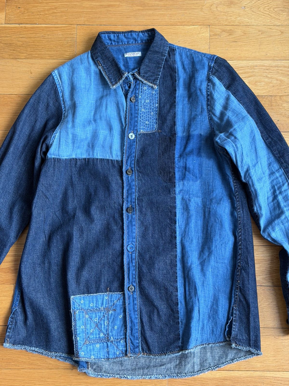 Kapital kapital blue patchwork denim shirt Size S / US 4 / IT 40 - 2 Thumbnail