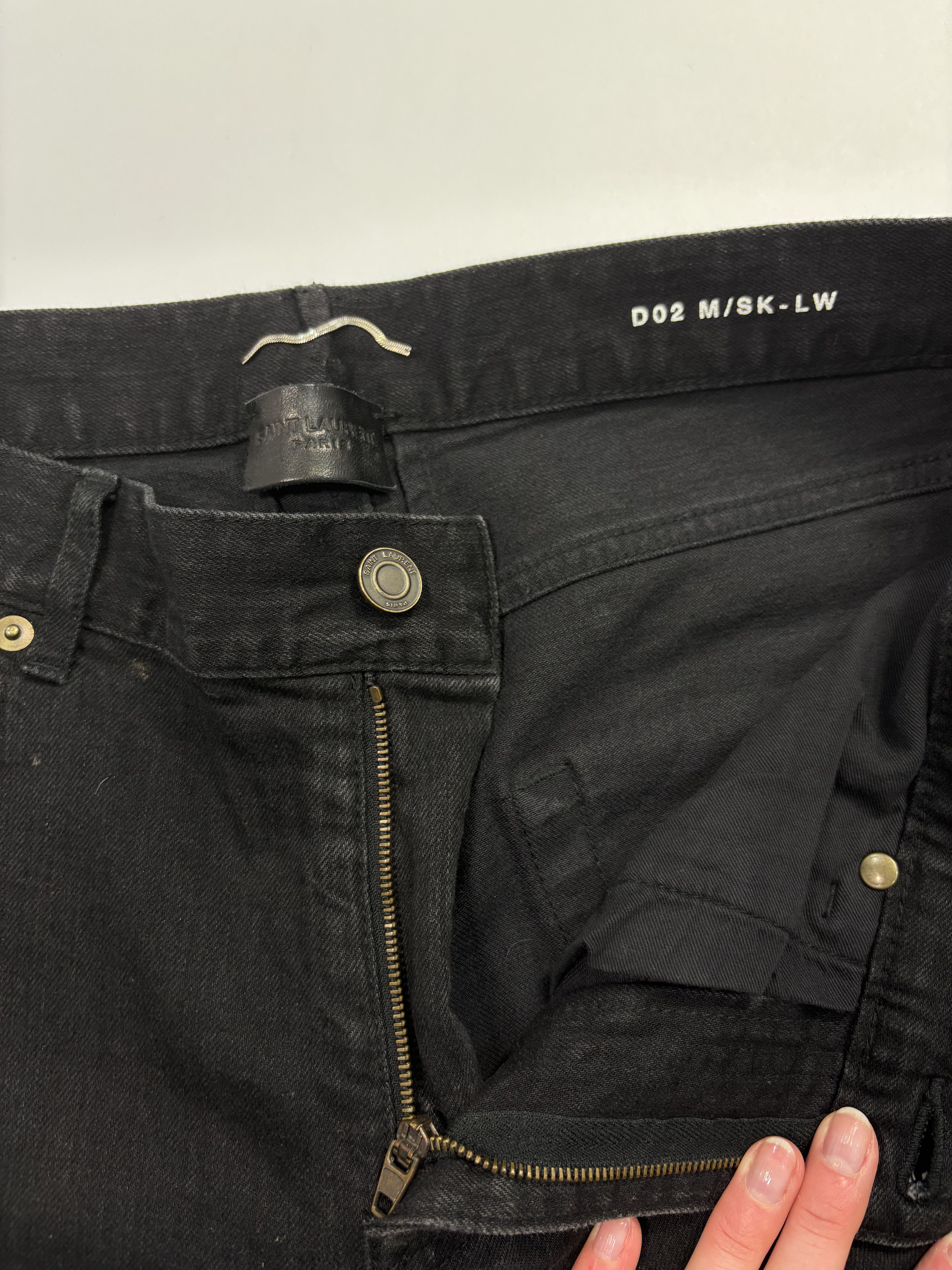 Saint Laurent Paris Saint Laurent Distressed Black Pants Size US 32 / EU 48 - 2 Thumbnail